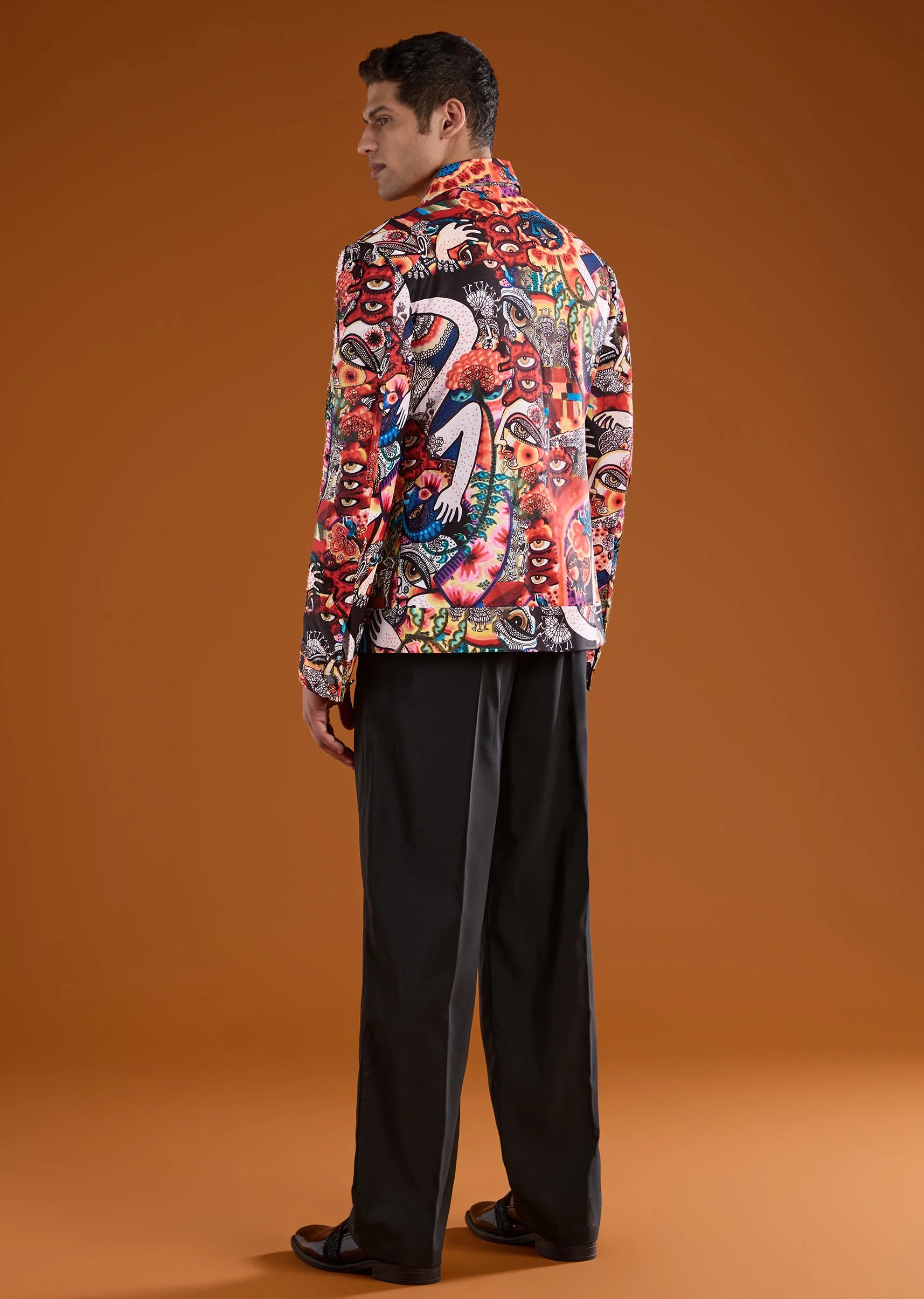 Multi Bomber Jacket with Cutdana Work - Image 5