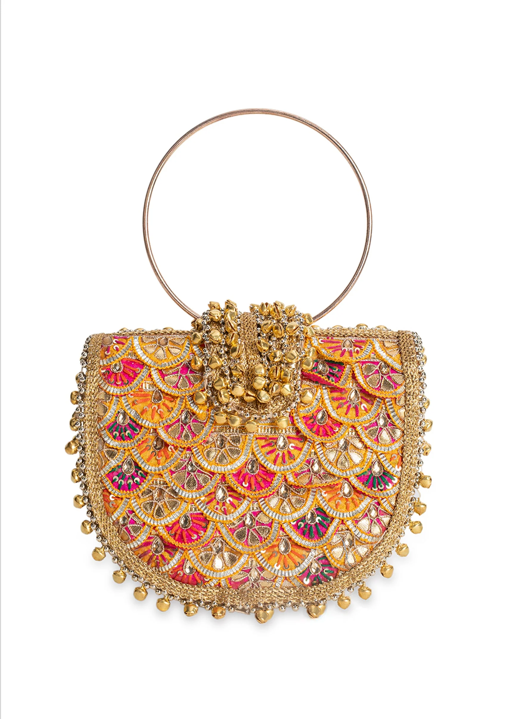 Multi Brocade Embellished Handbag - Image 5