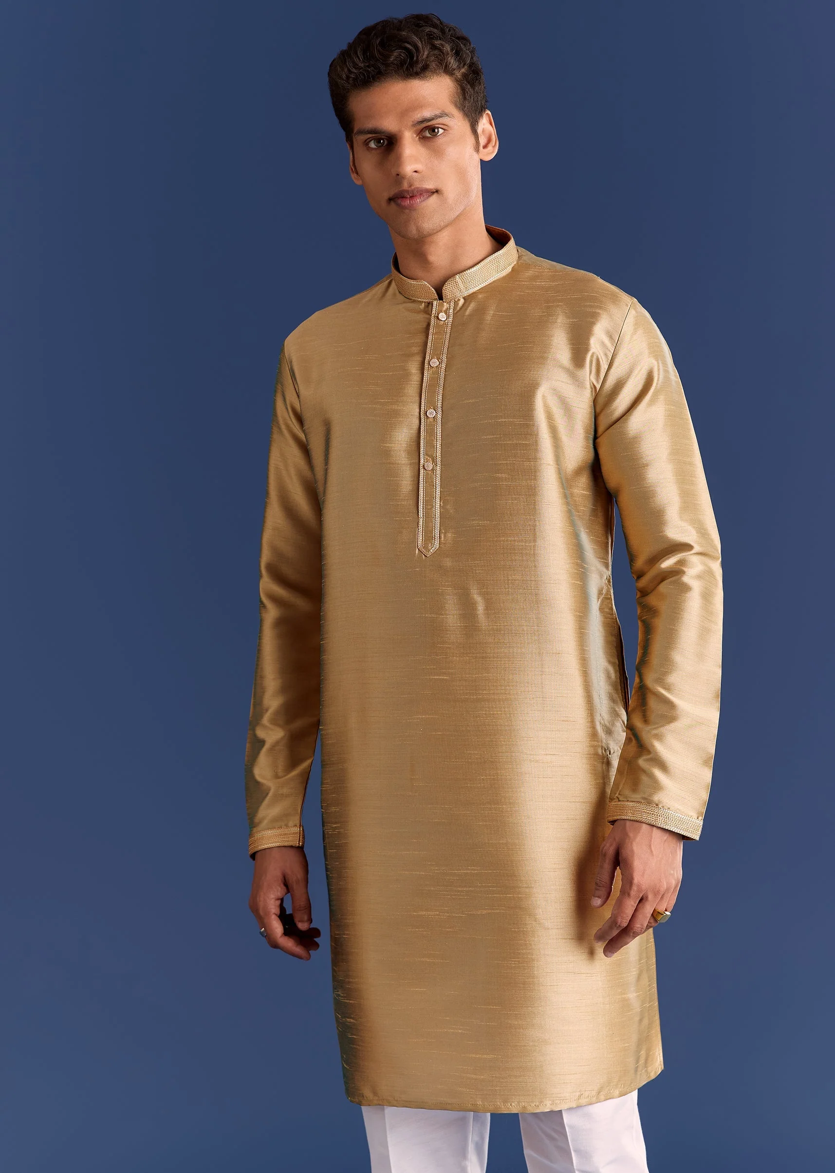 Multi Brocade Kurta Jacket Set With Symmetric Prints - Image 6