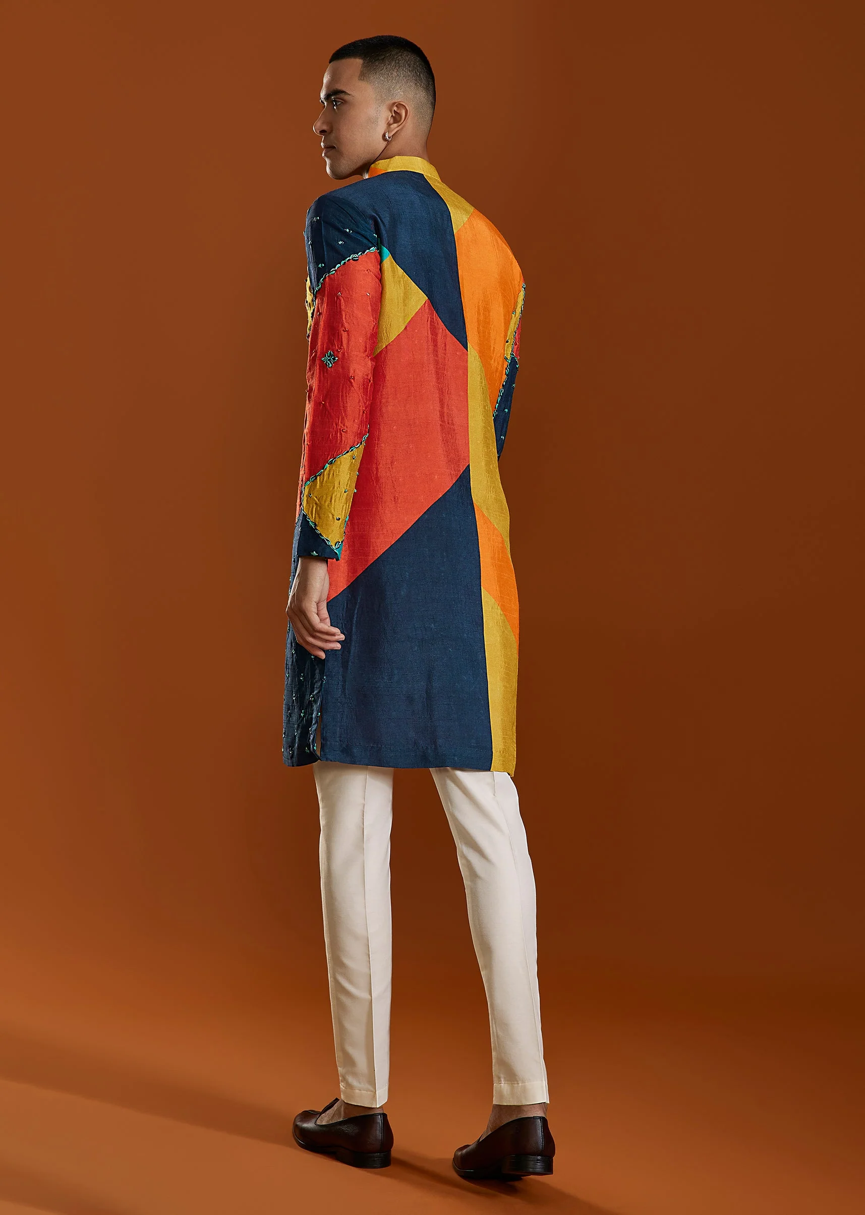 Multi Embroidered Viscose Kurta Set - Image 5