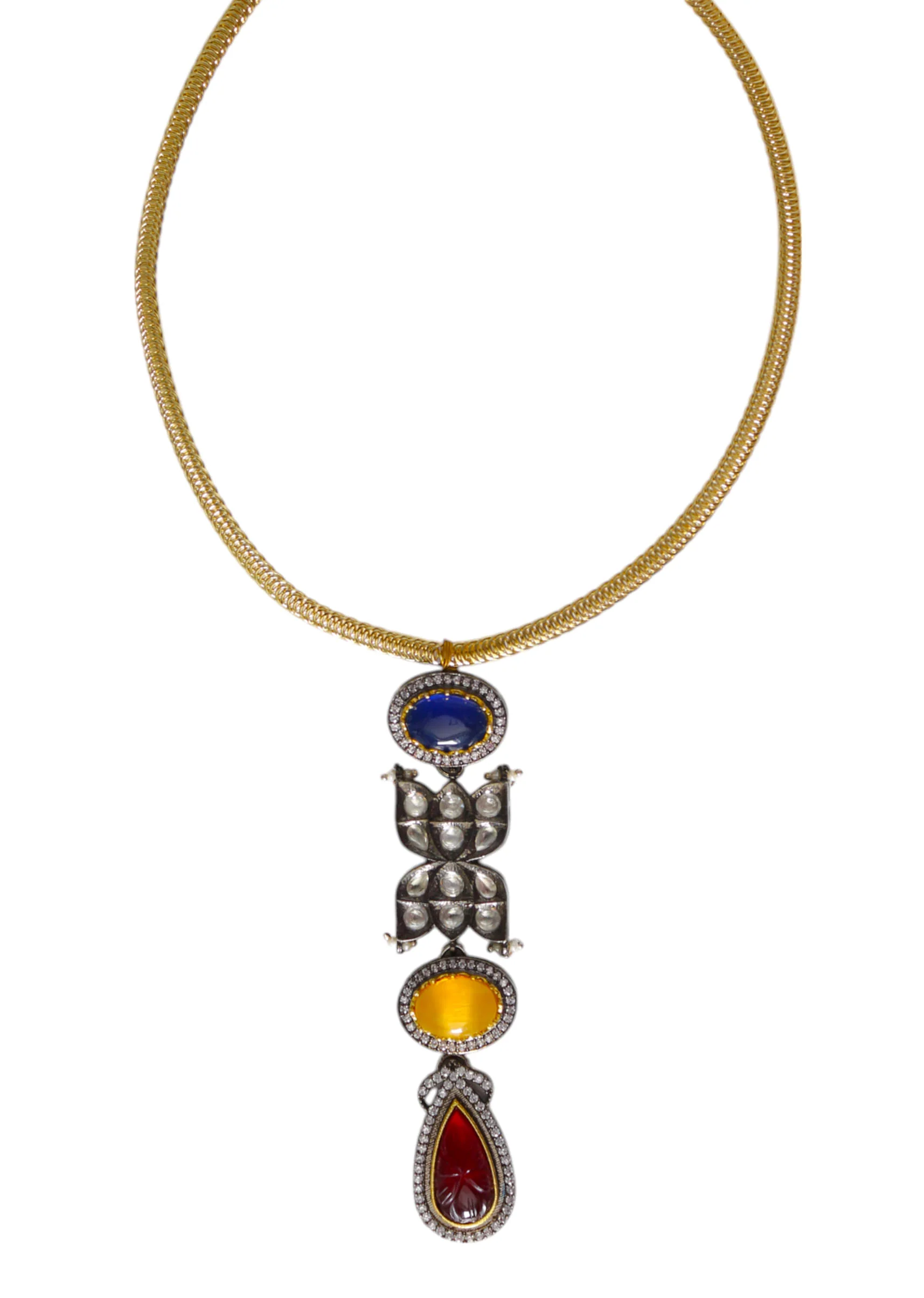 Multi Fusion Geometric Pendant Necklace - Image 2