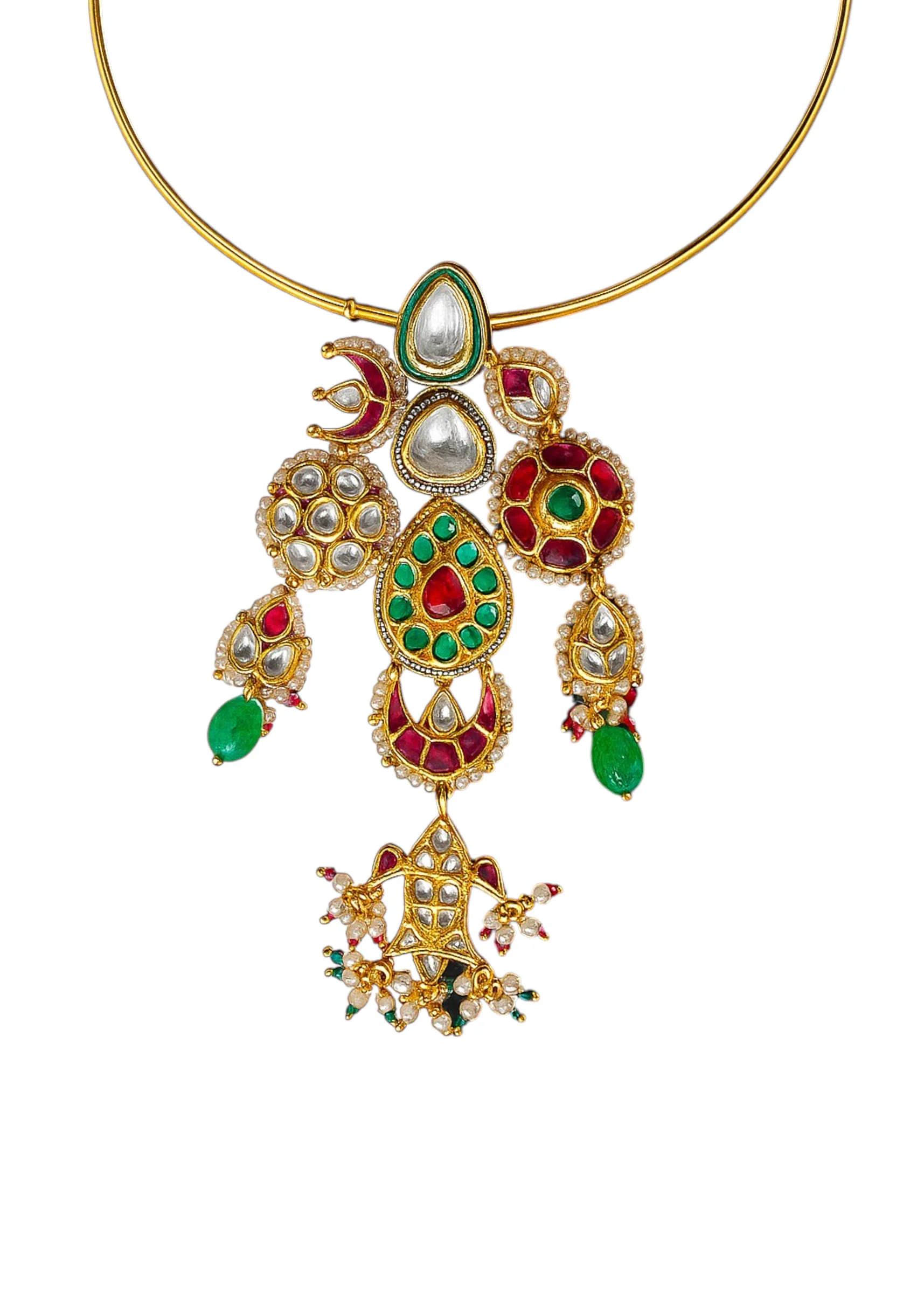 Multi Fusion Tiered Pendant Statement Necklace - Image 2
