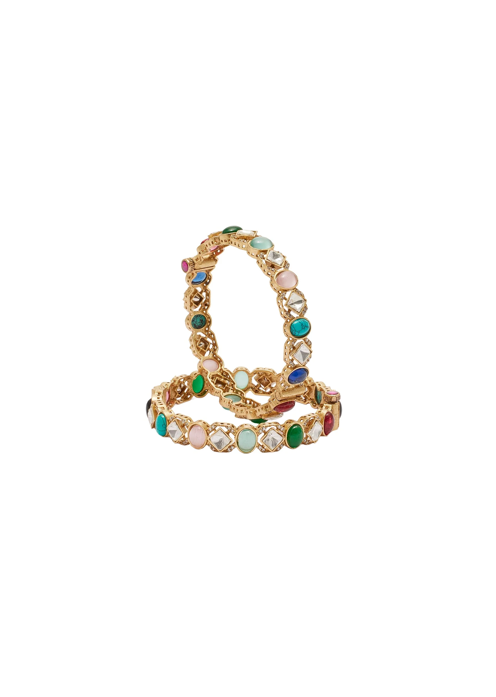 Multi Gold Festive Bangles - Image 2
