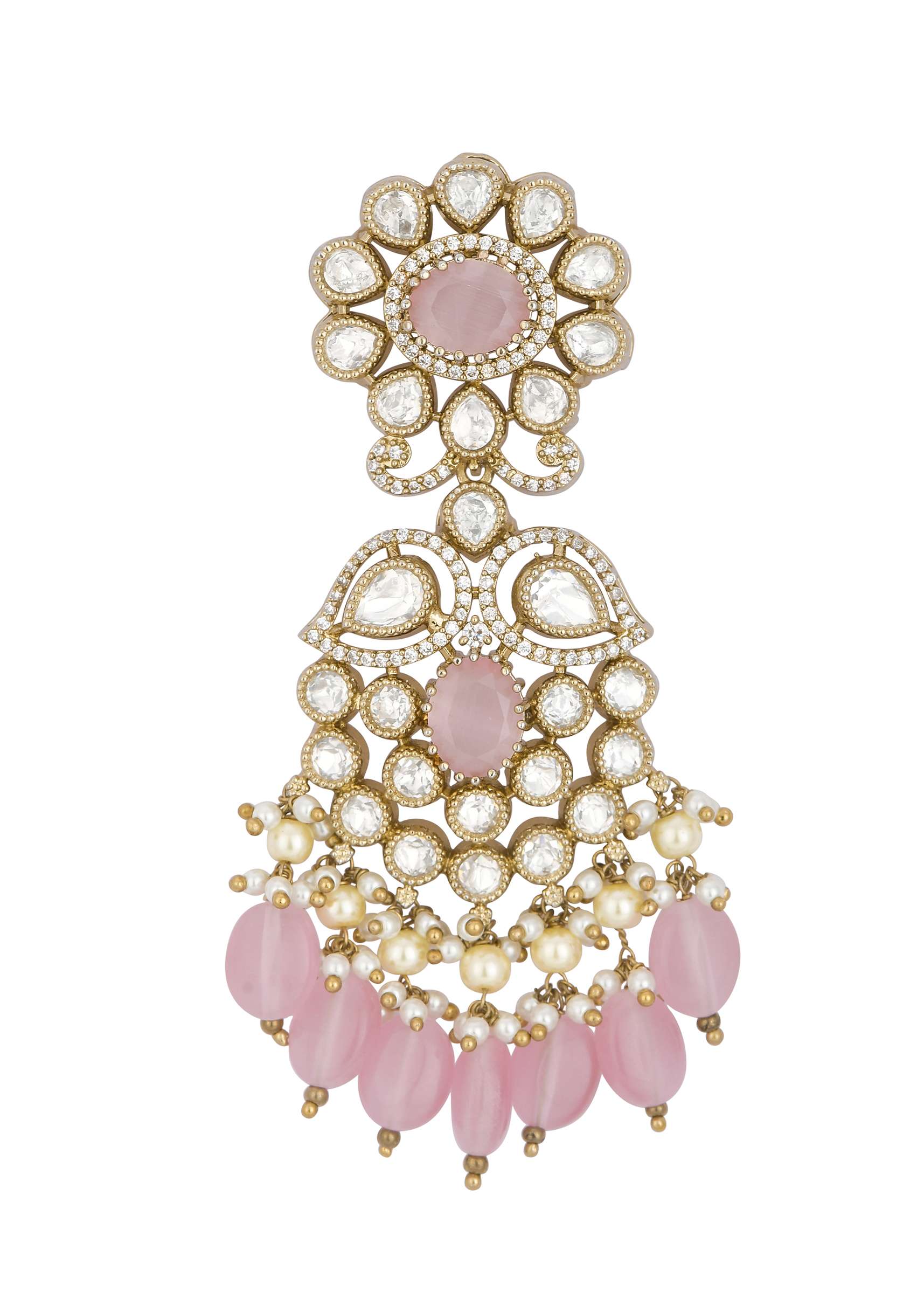 Multi Kundan Bridal Choker Pendant Set - Image 4