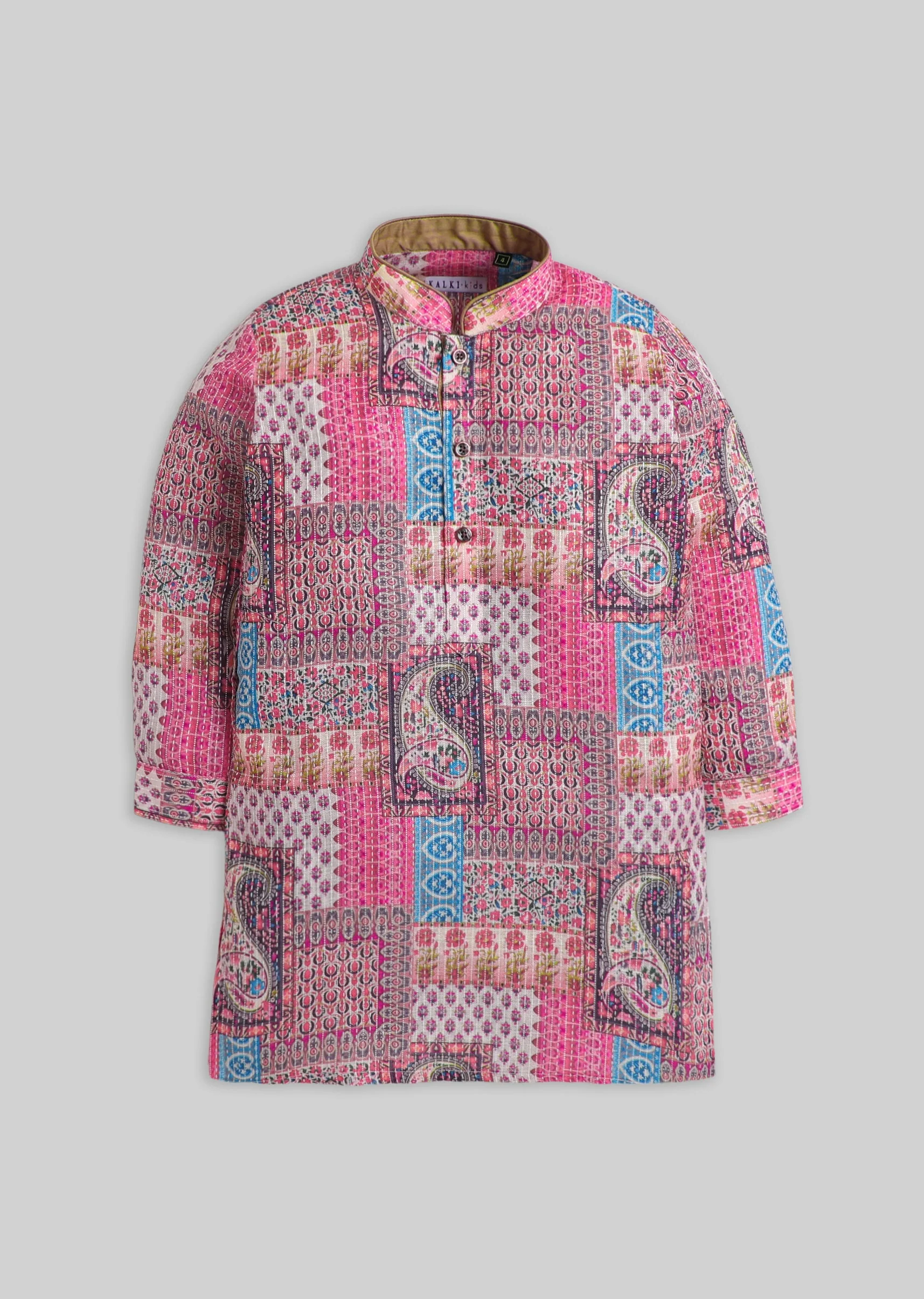 Multi Printed Kurta Set For Boys - Image 2