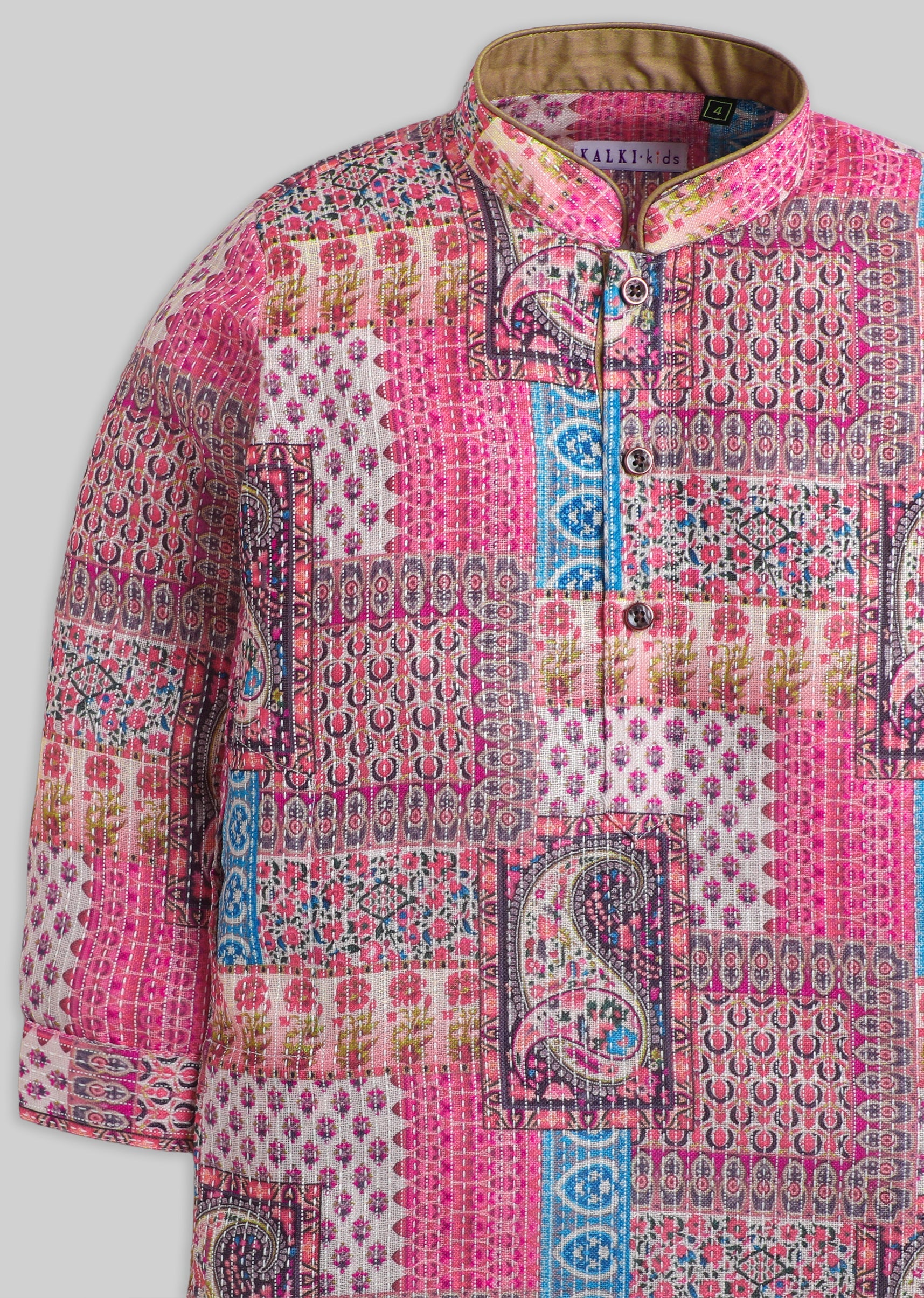 Multi Printed Kurta Set For Boys - Image 5