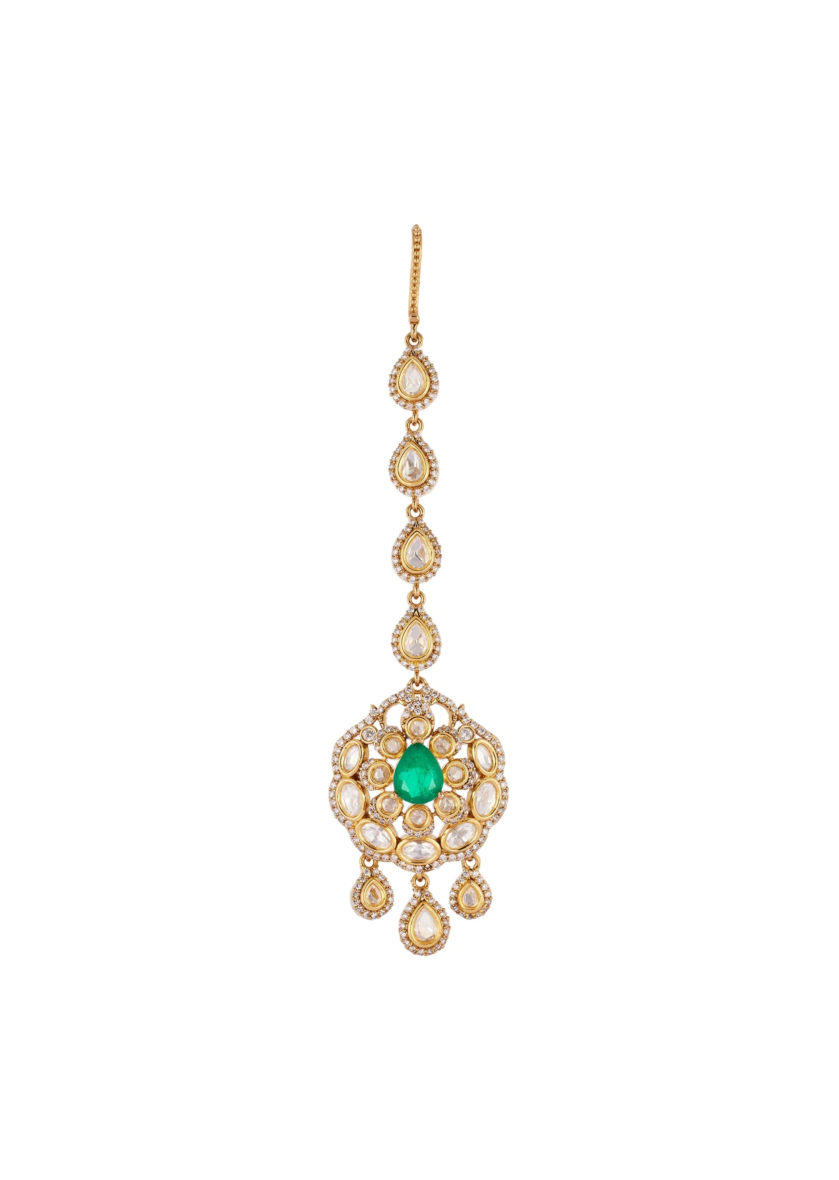 Multi Red Jewellery Set In Kundan Polki - Image 6