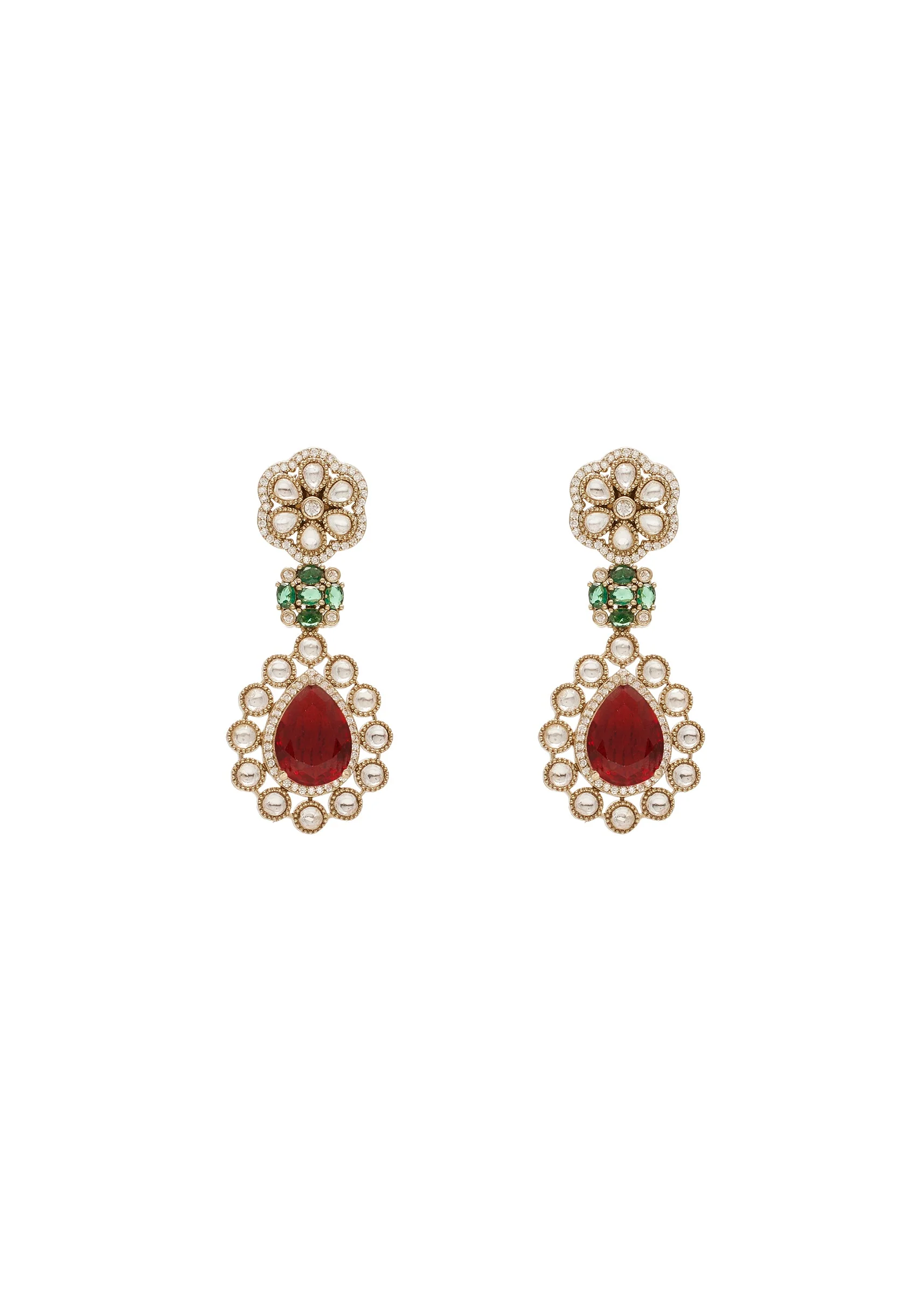 Multi-Stone Bridal Necklace Set - Image 4