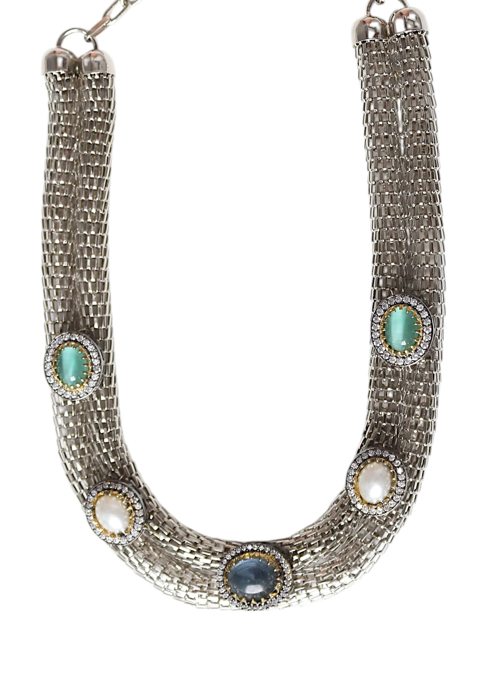 Multi Stone Encrusted Necklace - Image 2