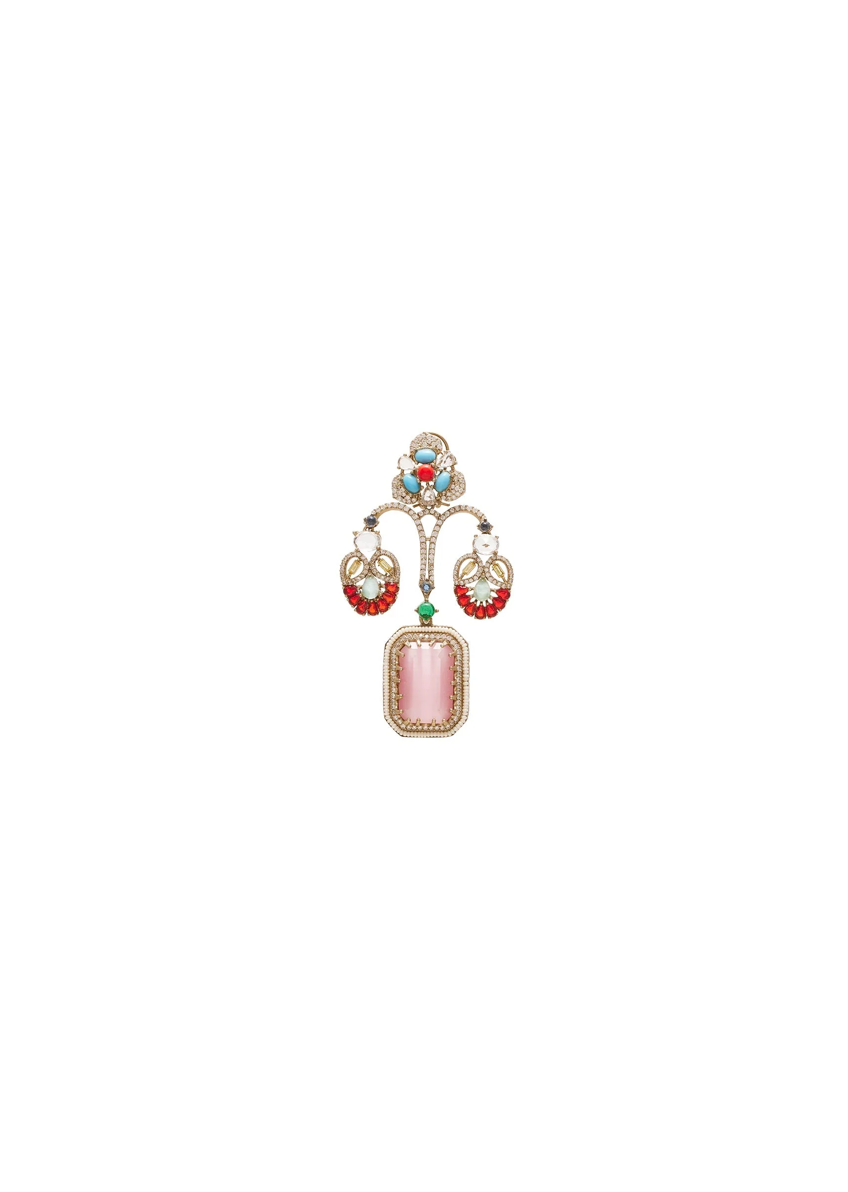 Multicolor Festive Statement Earrings - Image 3