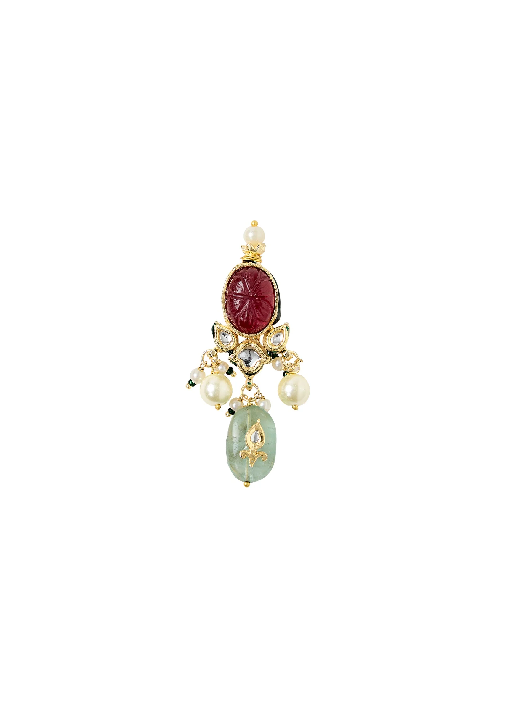 Multicolor Gemstone Choker Necklace Set - Image 5
