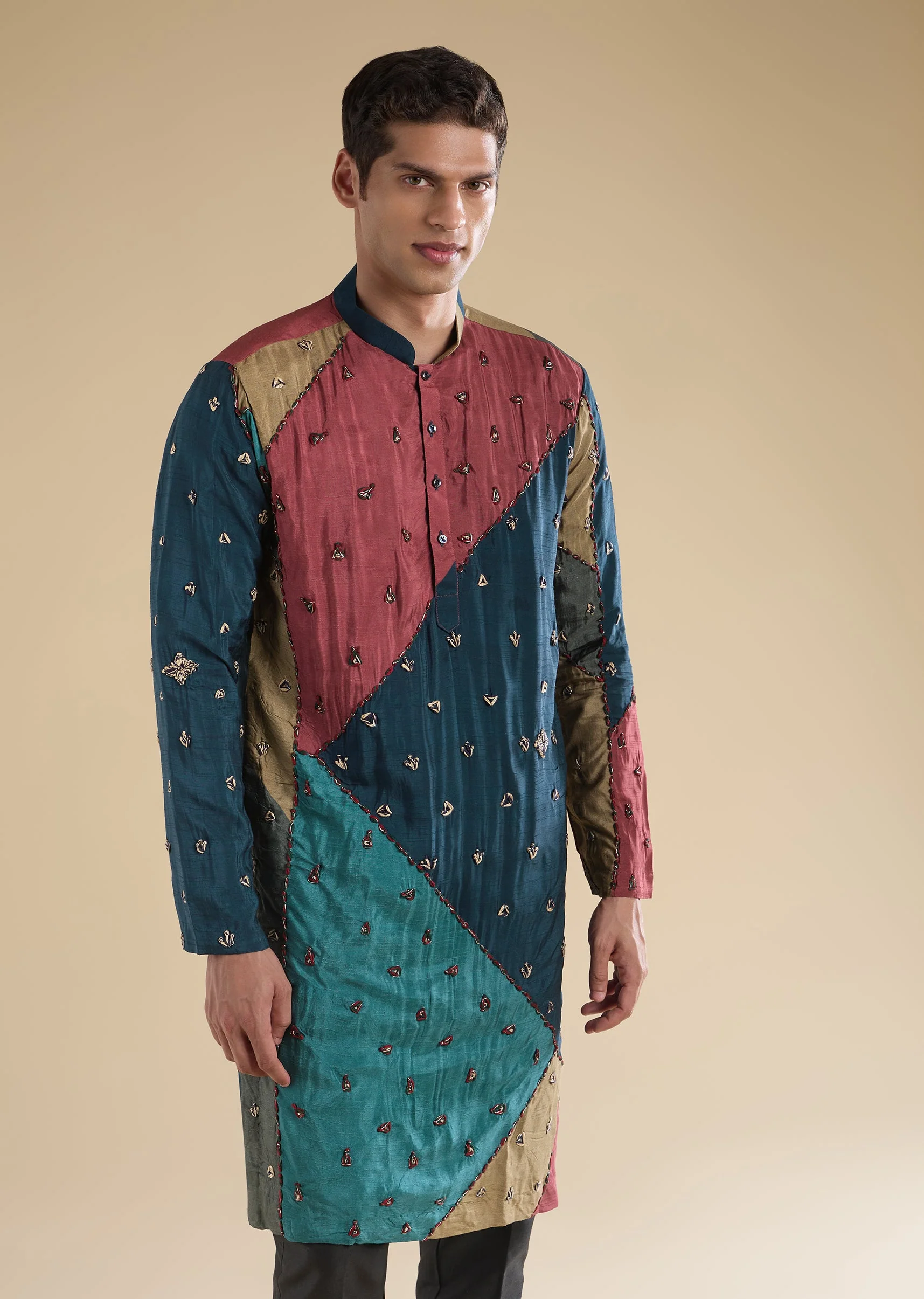 Multicolour Embellished Kurta Set - Image 4