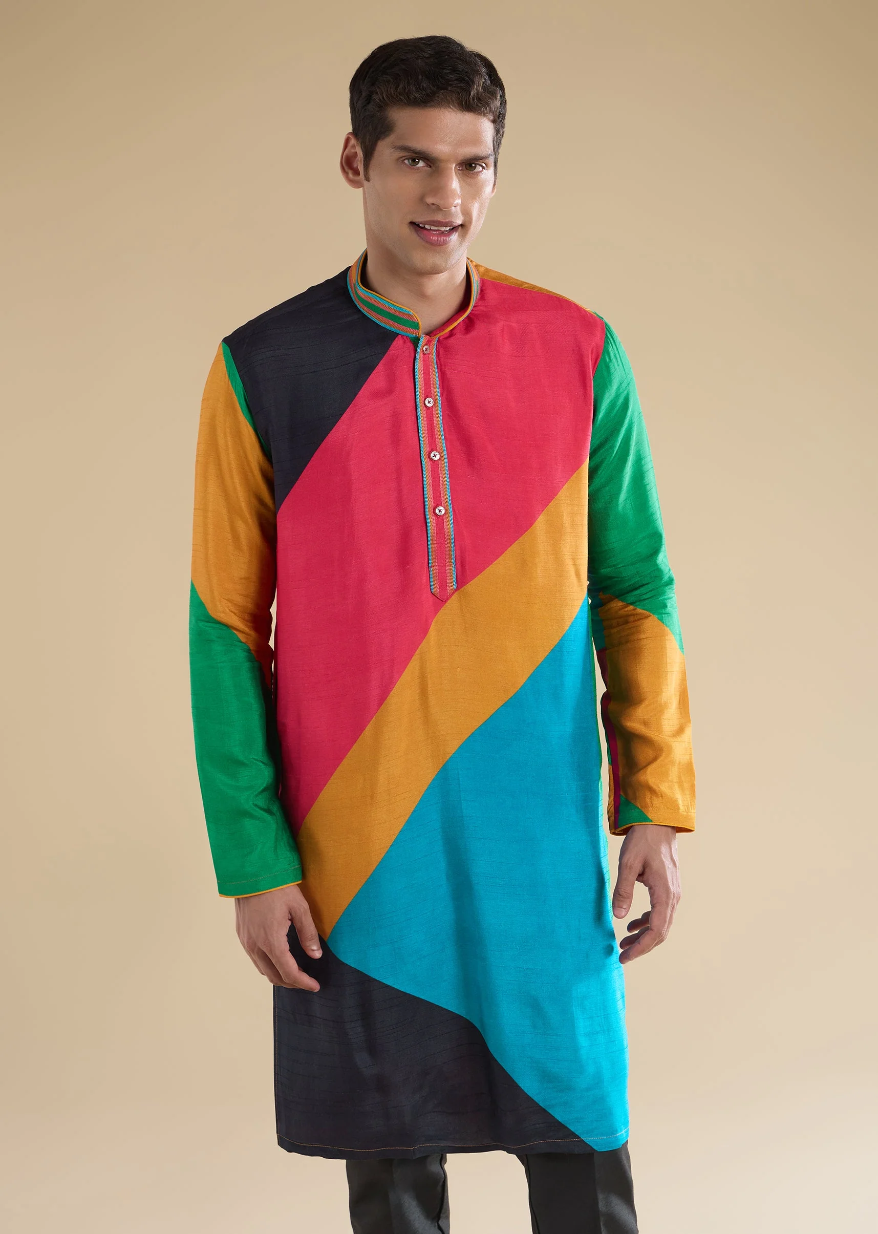 Multicolour Printed Kurta Set - Image 4
