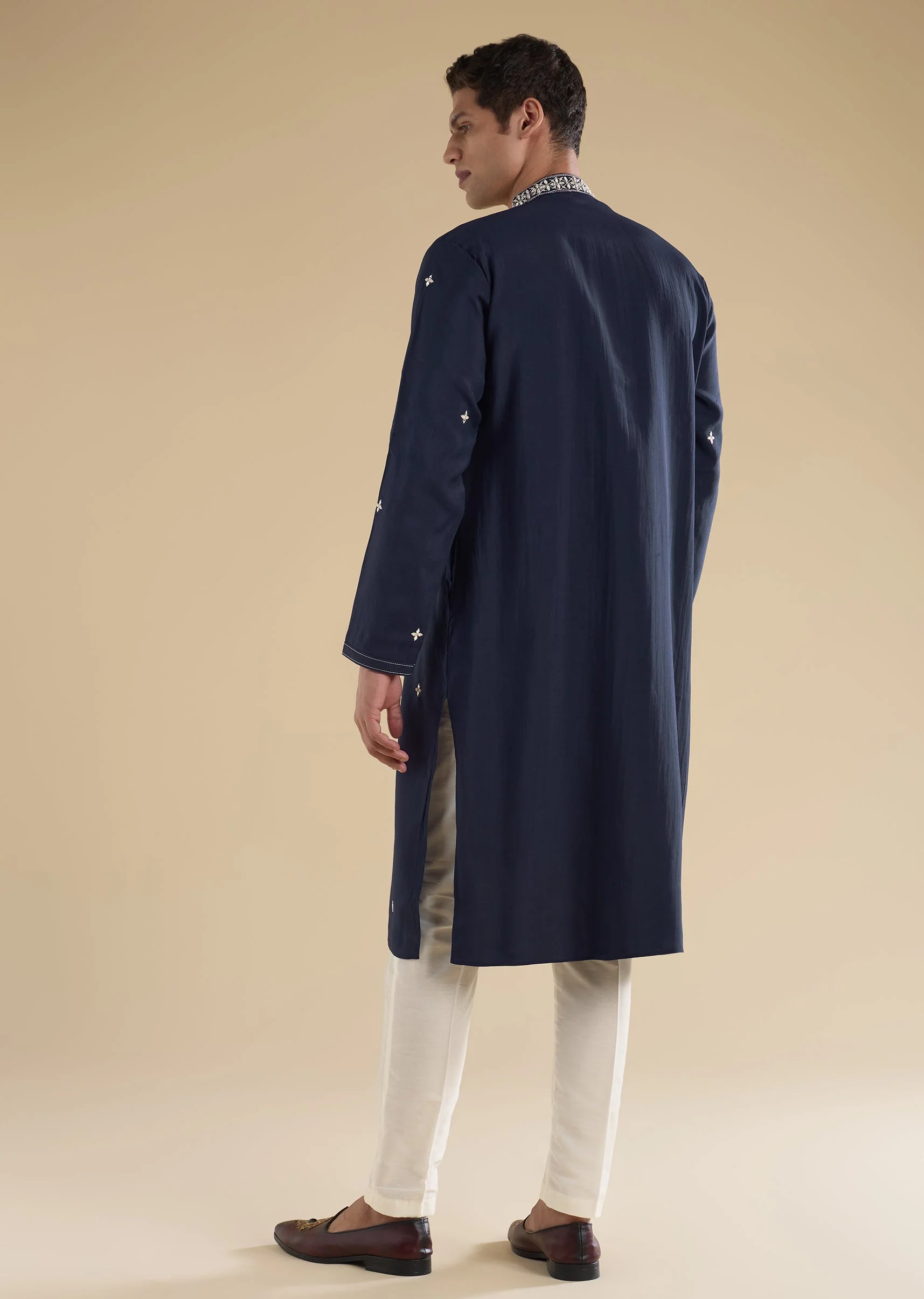 Navy Blue Classic Kurta Set - Image 5