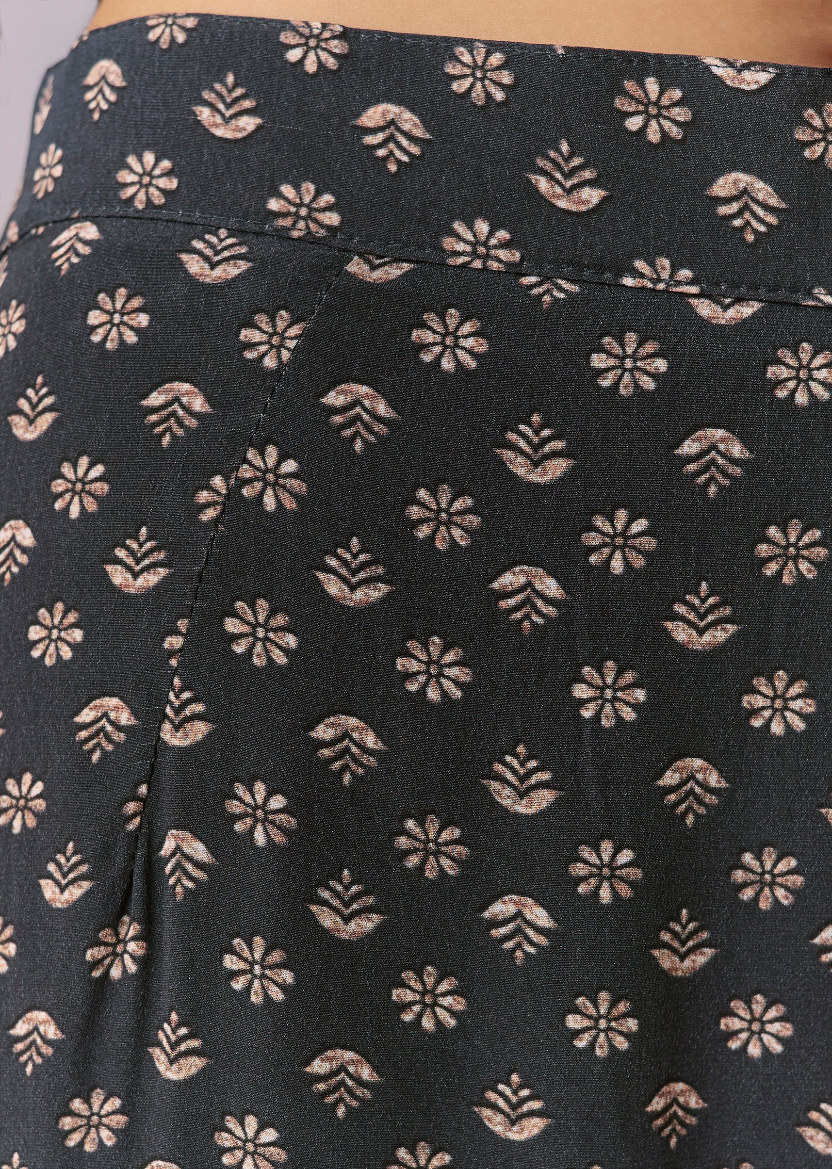 Navy Blue Floral Sharara Suit Set With Dupatta - Image 6