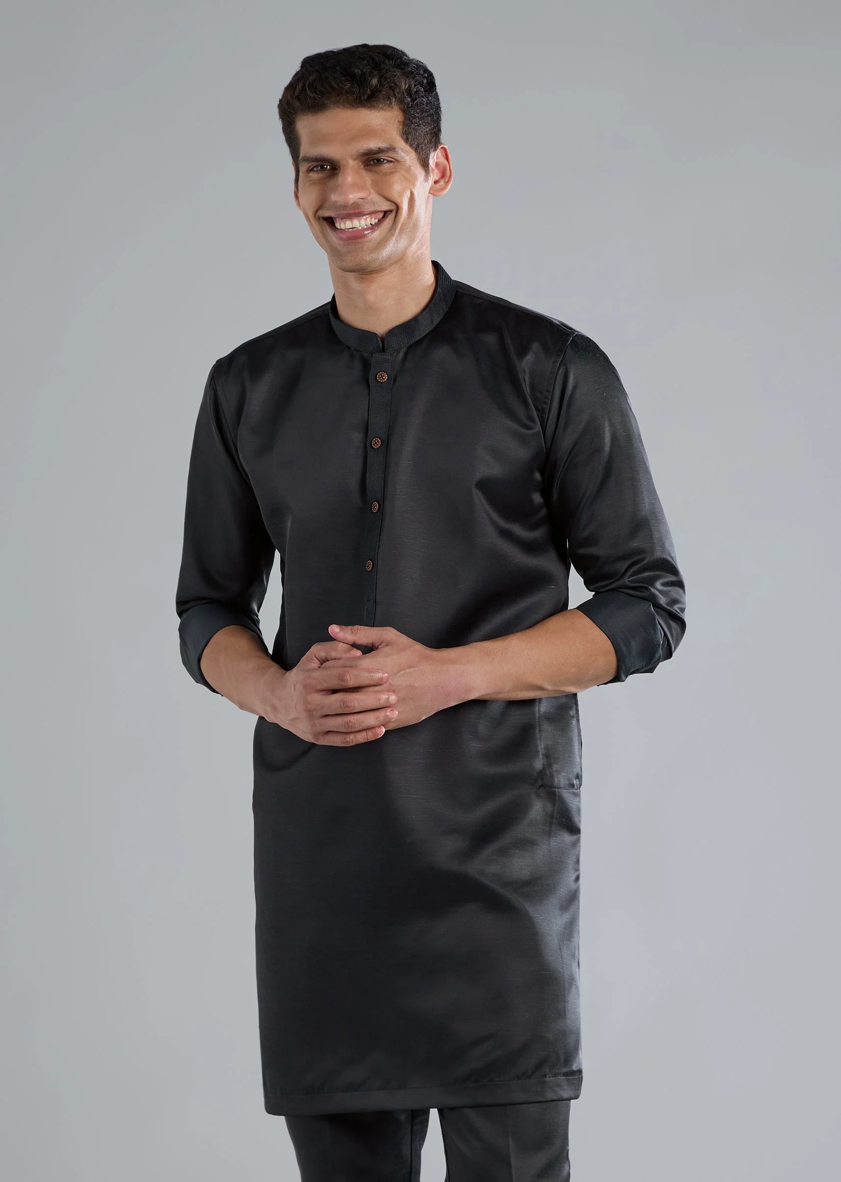 Navy Blue Kurta Jacket Set With Zardosi Resham And Cut Dana Detailing - Image 6