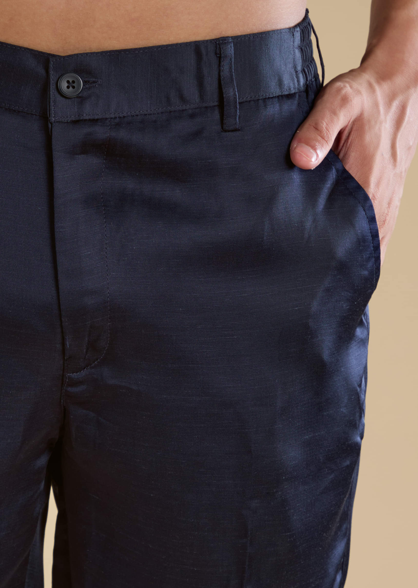 Navy Blue Silk Jacket Kurta Set with Resham Work - Image 7