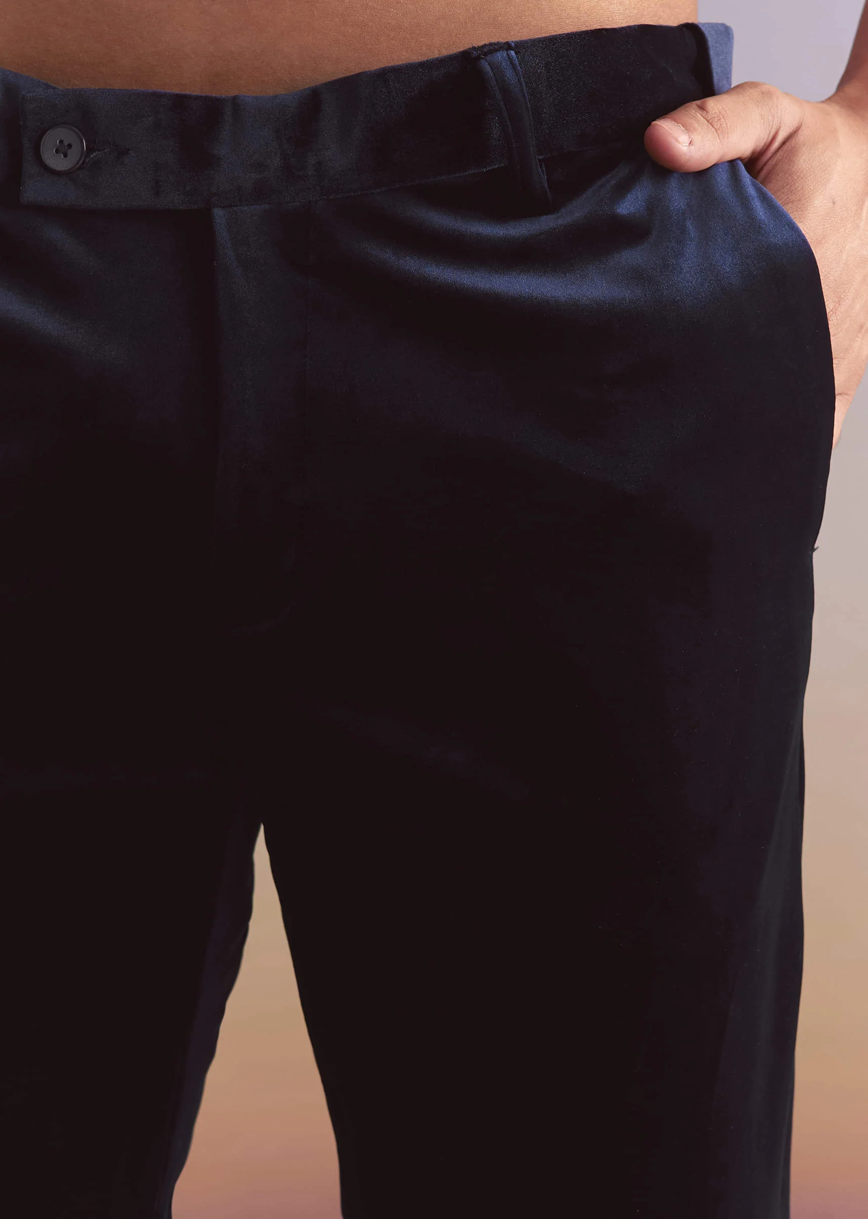 Navy Blue Velvet Tuxedo For Men With Intricate Hand Work - Image 8