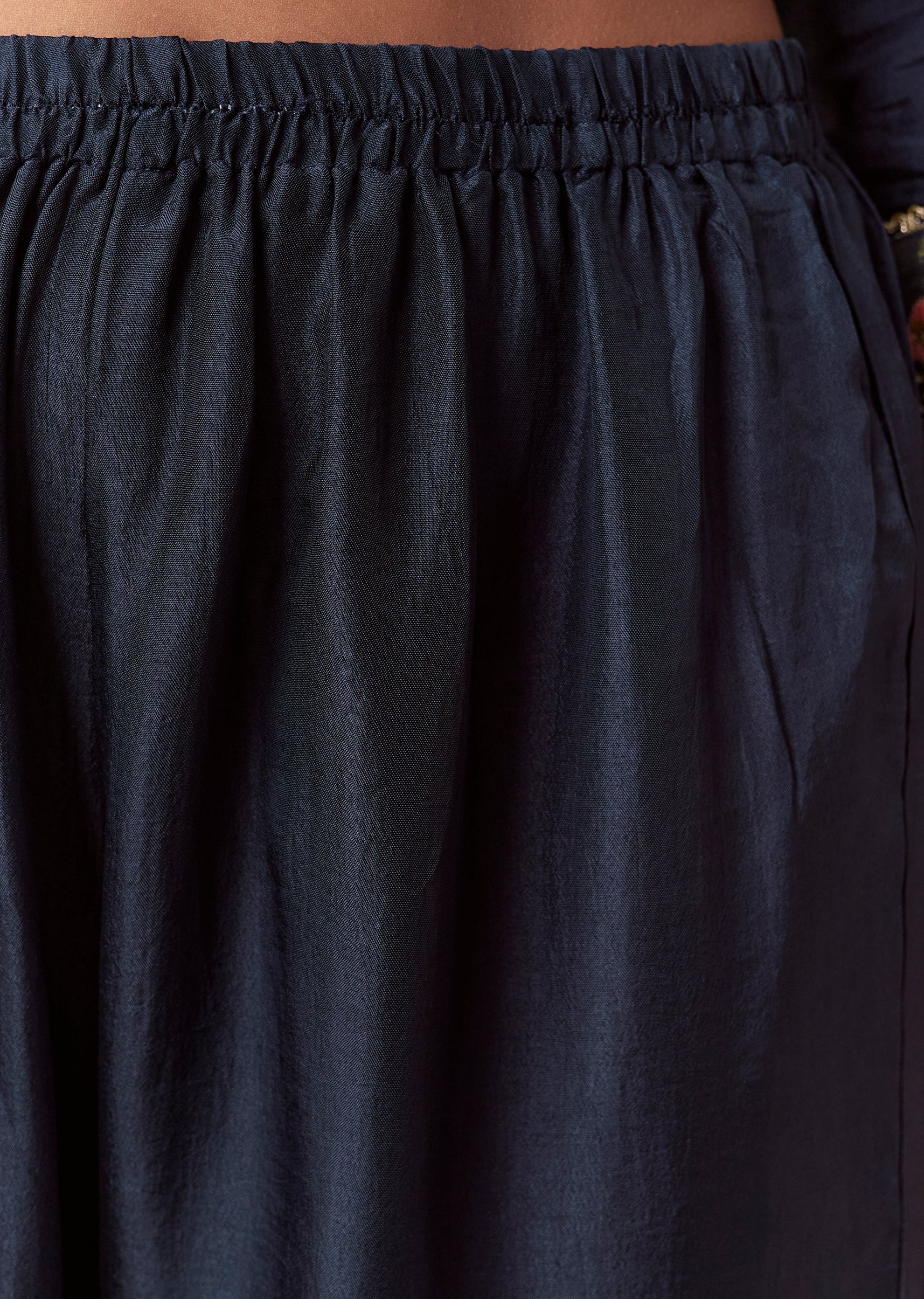 Navy Blue Zardosi & Thread Palazzo Set With Dupatta - Image 6