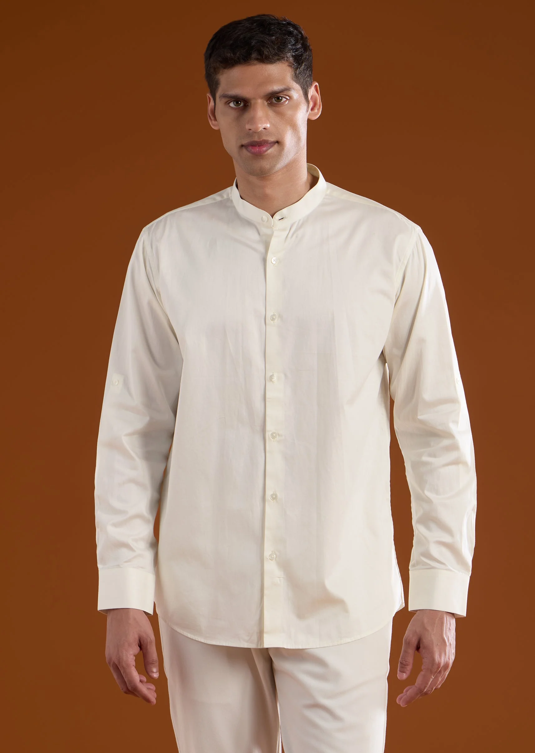 Off-White Embroidered Silk Kurta Jacket Set - Image 6