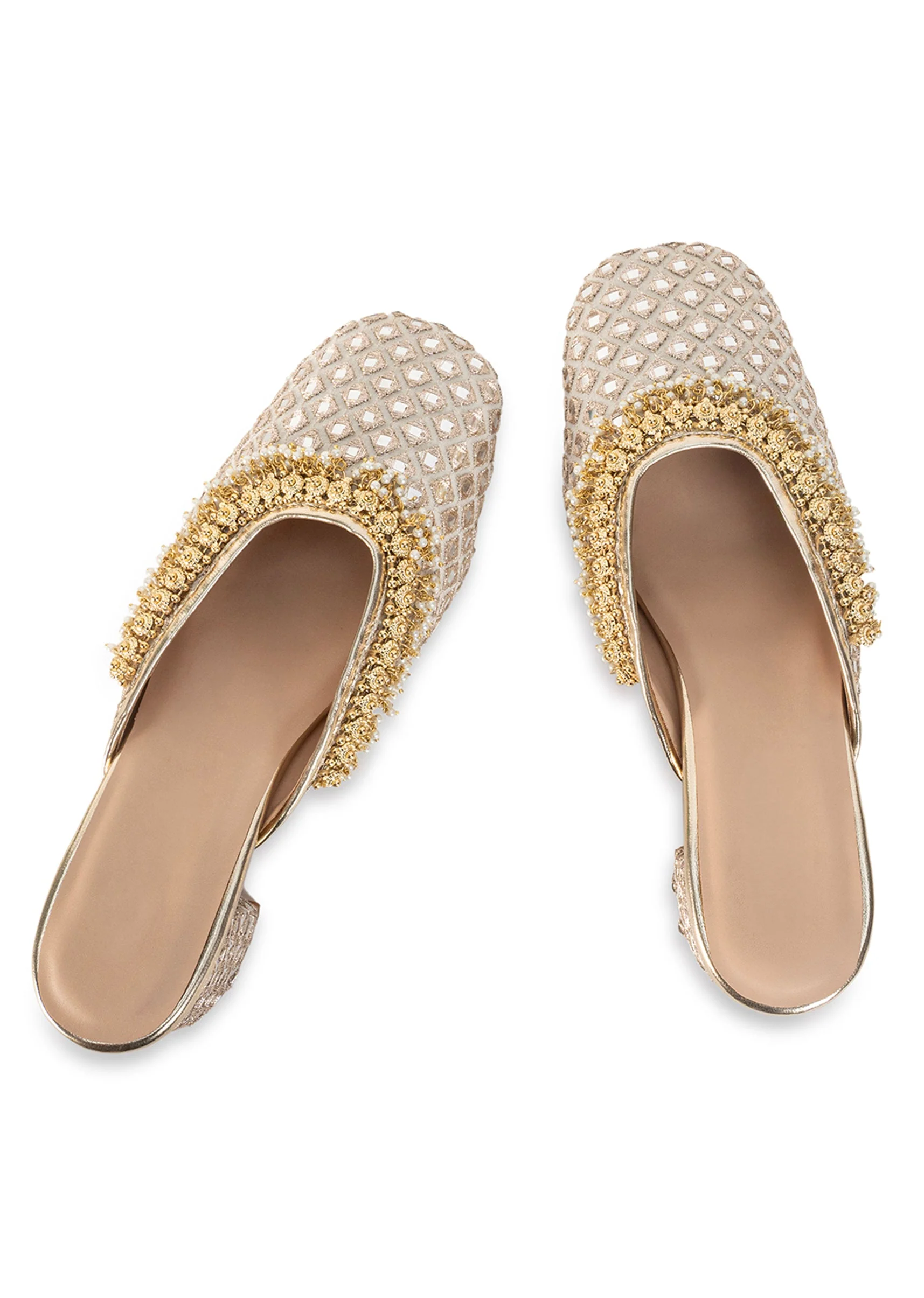 Off-White Mirror Embellished Mules - Image 2