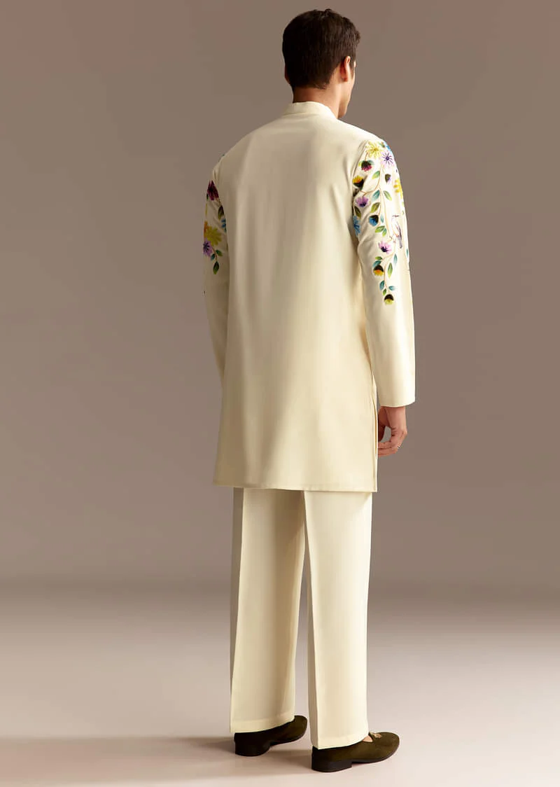 Off White Palazzo Kurta Set - Image 6