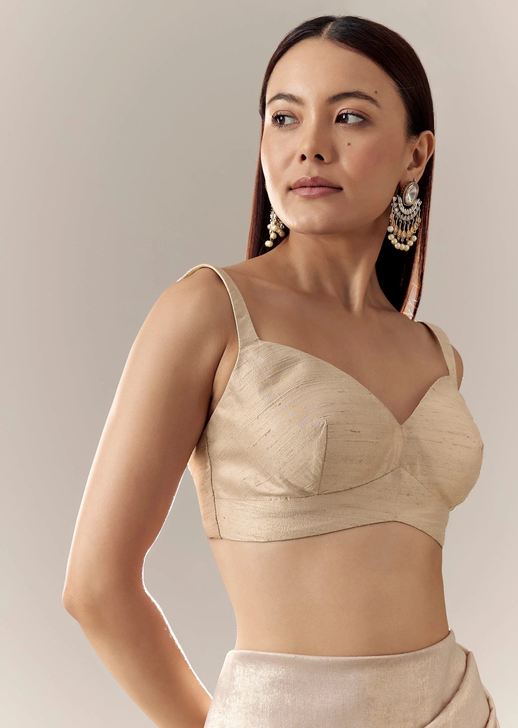 Off White Sweetheart Sleeveless Dori Blouse - Image 2