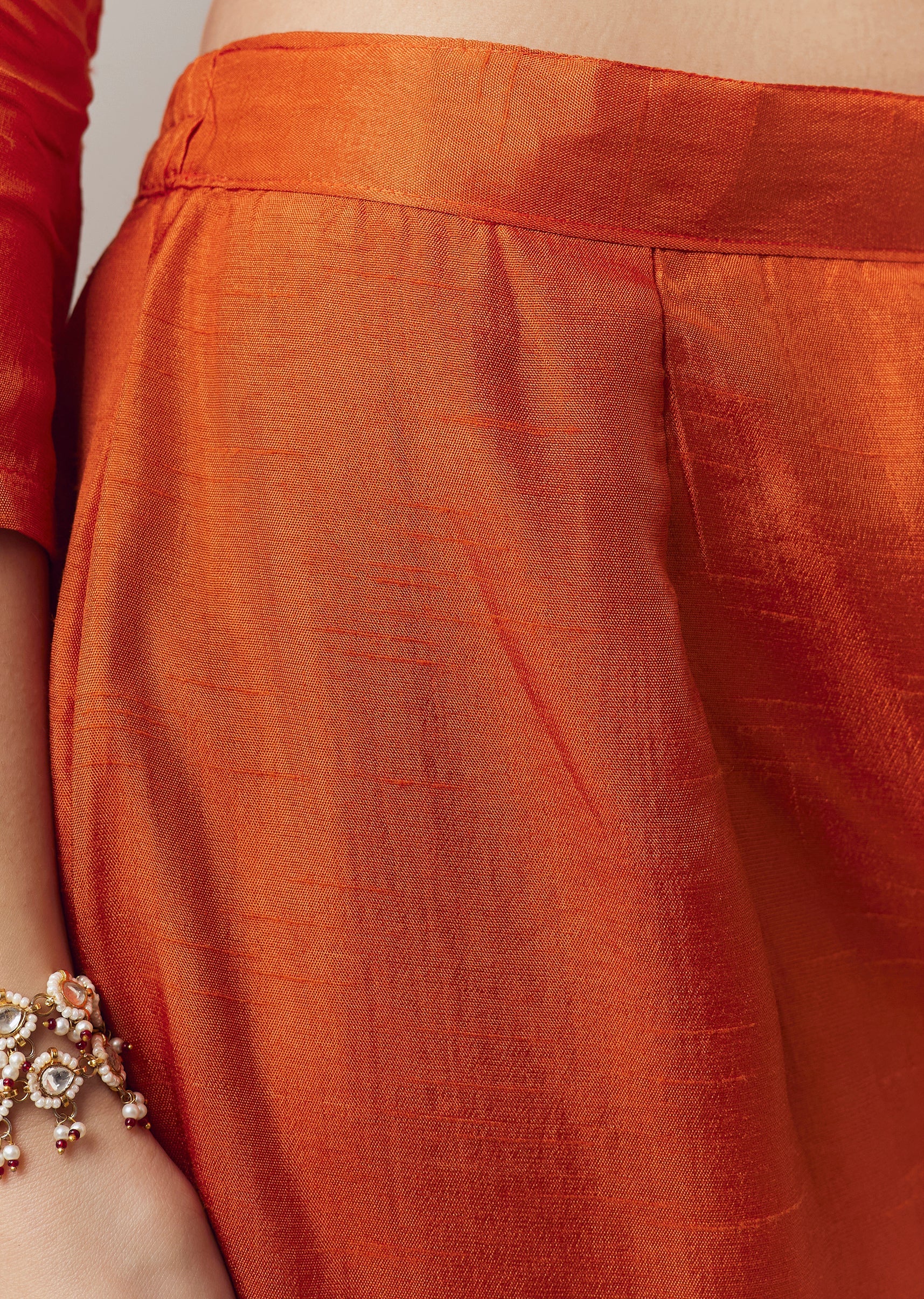 Orange Anarkali With Zardosi And Sequins Work And Dupatta - Image 6