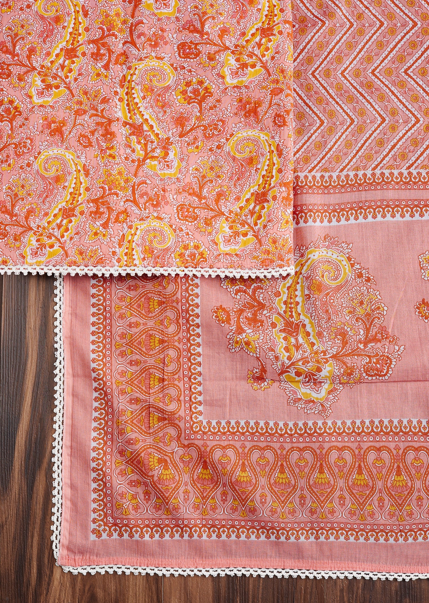 Orange Cotton Suit Set - Image 3