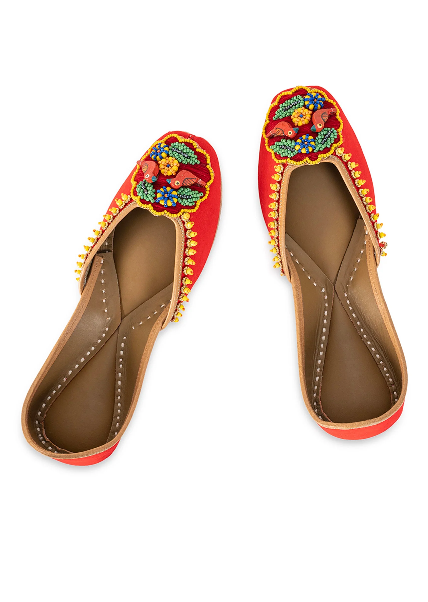 Orange Embroidered Jutti - Image 2
