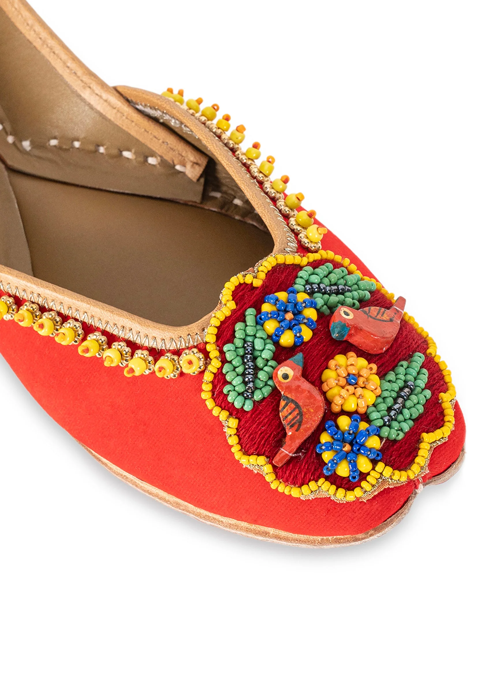 Orange Embroidered Jutti - Image 3