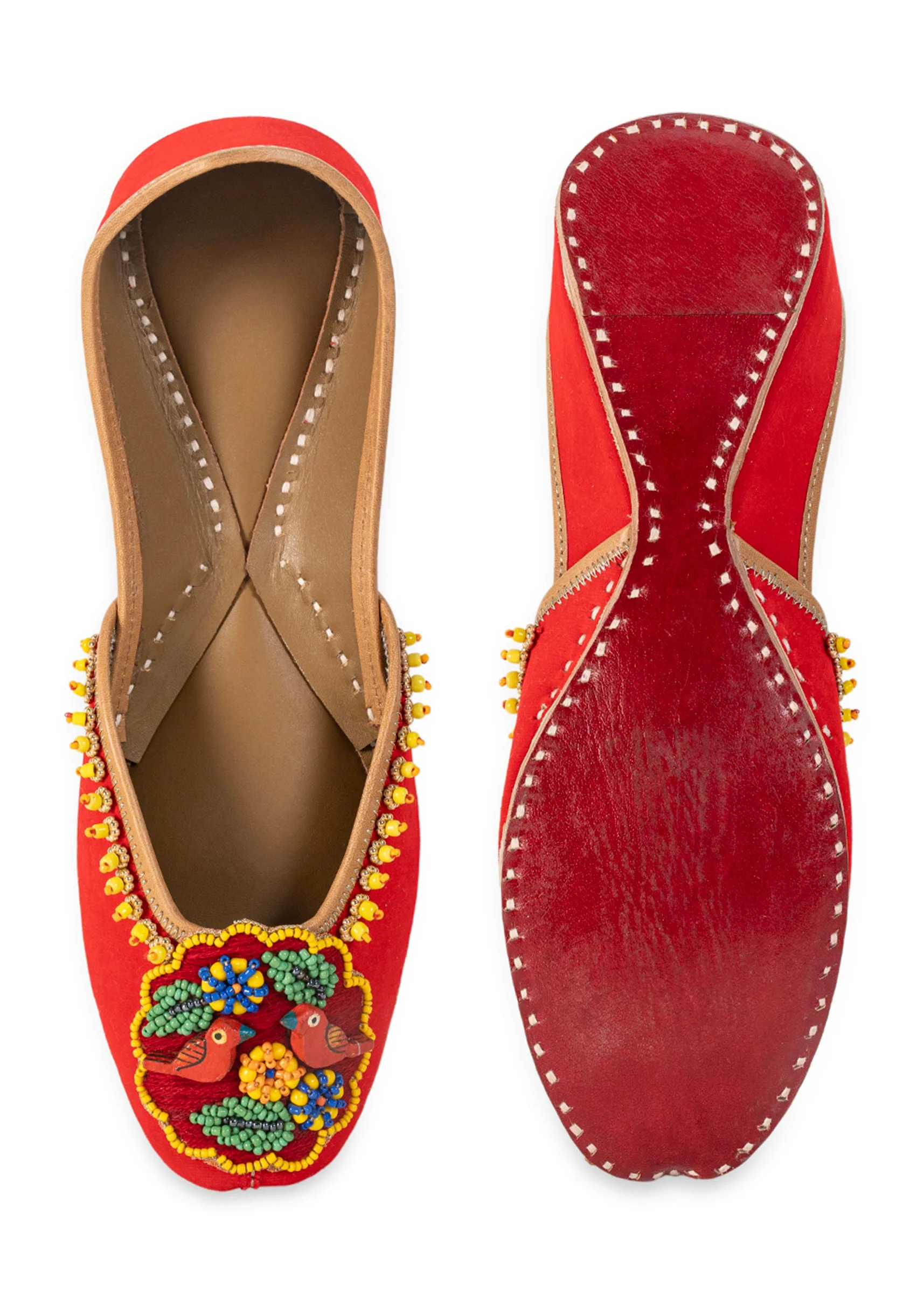 Orange Embroidered Jutti - Image 4