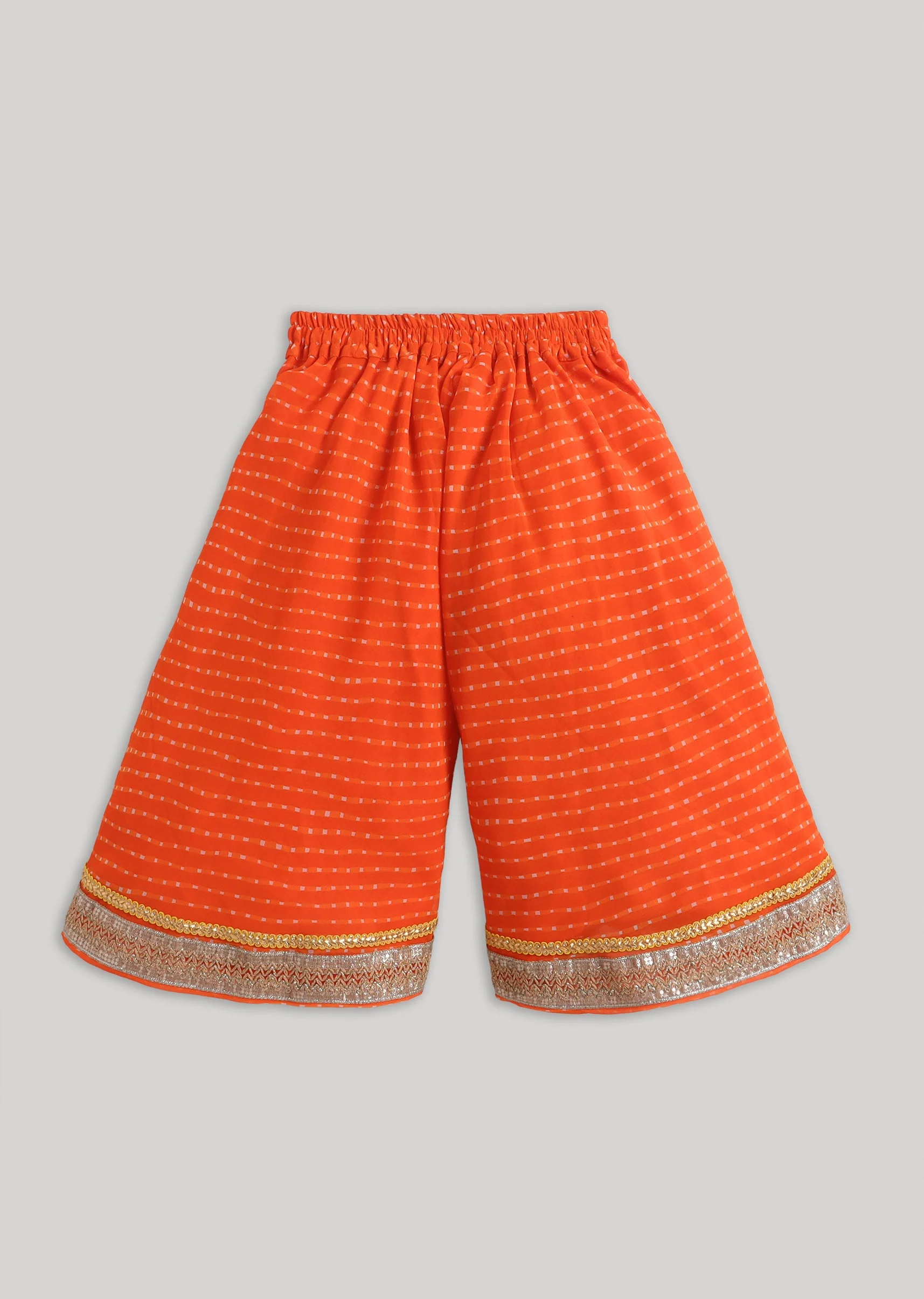 Orange Embroidered Salwar Kameez Set with Jacket - Image 7