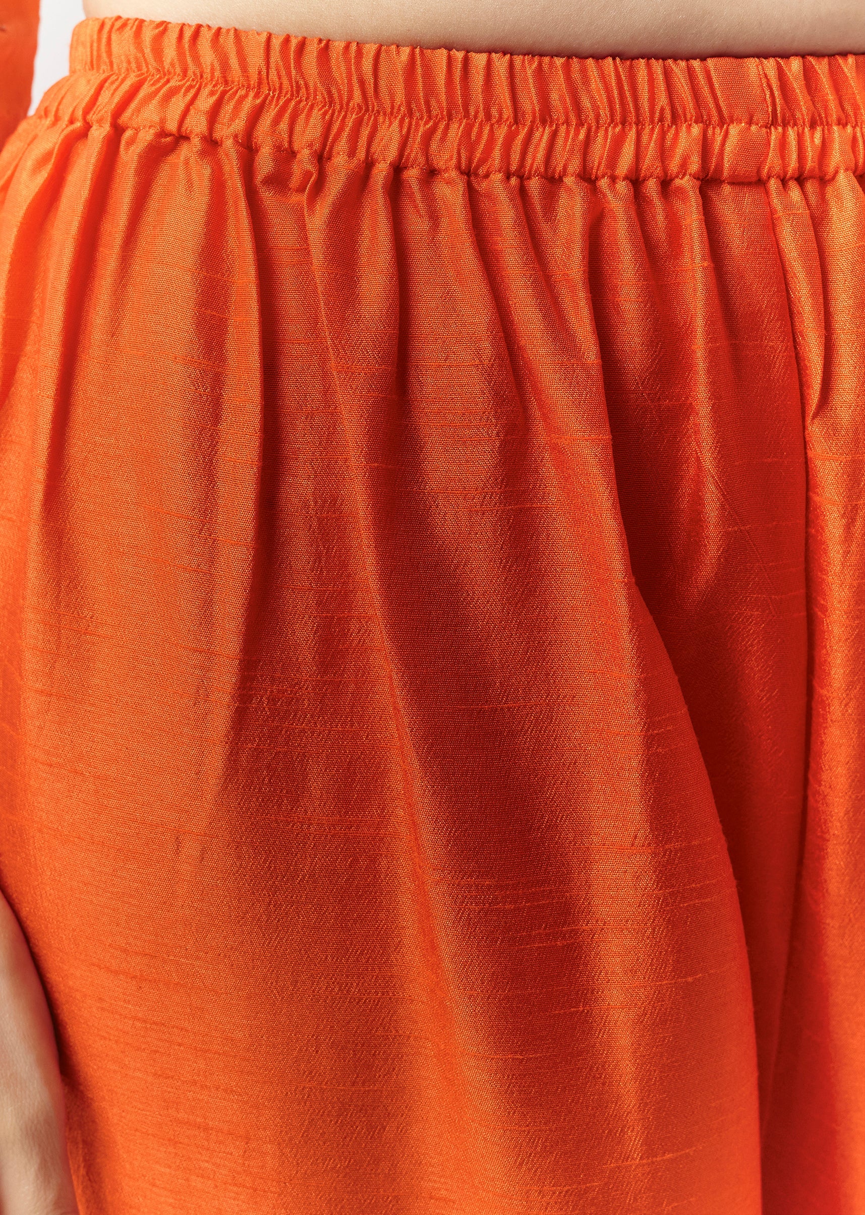 Orange Ombre Moti Gotta Anarkali Palazzo Set With Dupatta - Image 6