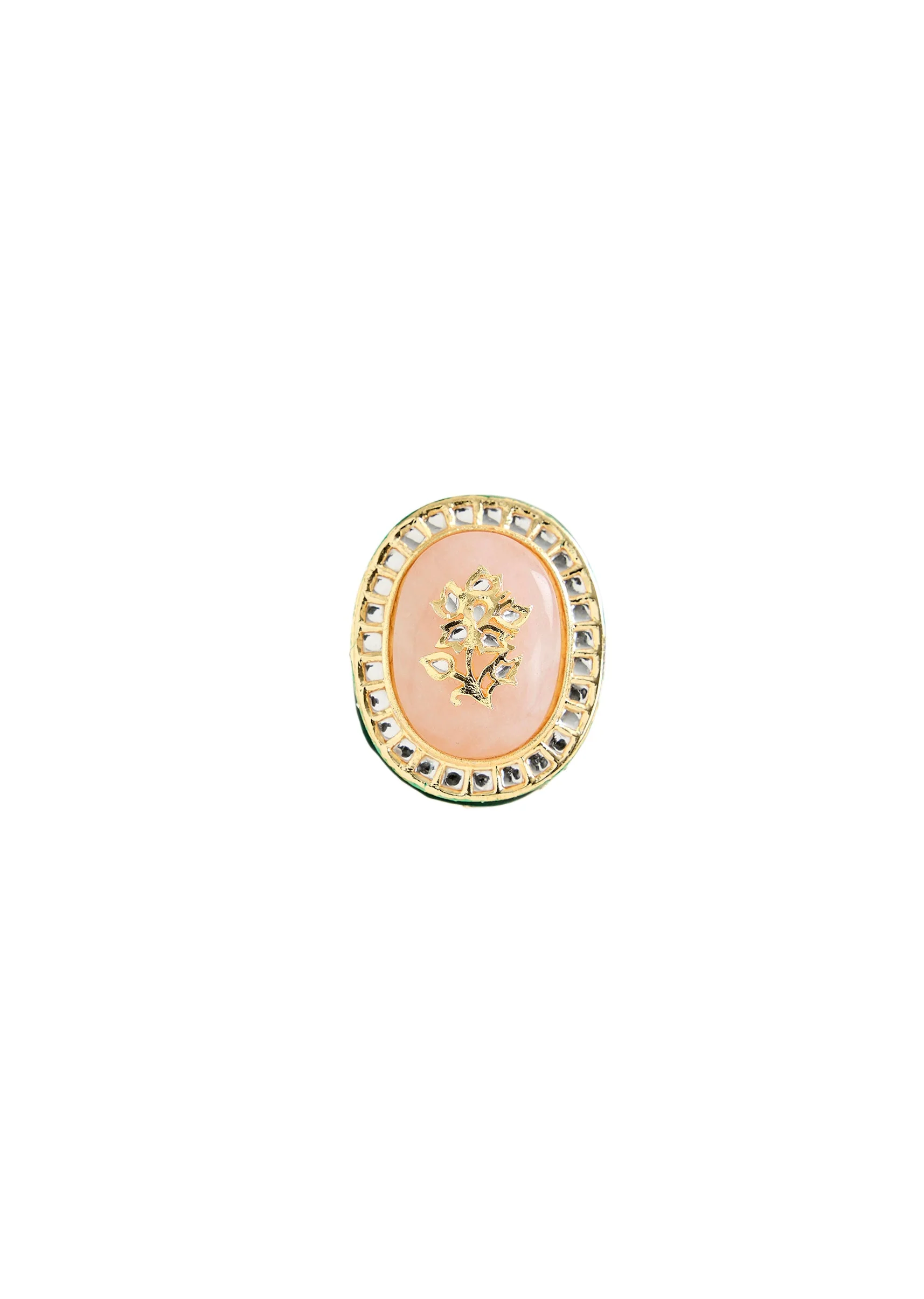 Oversized Kundan Statement Ring - Image 2