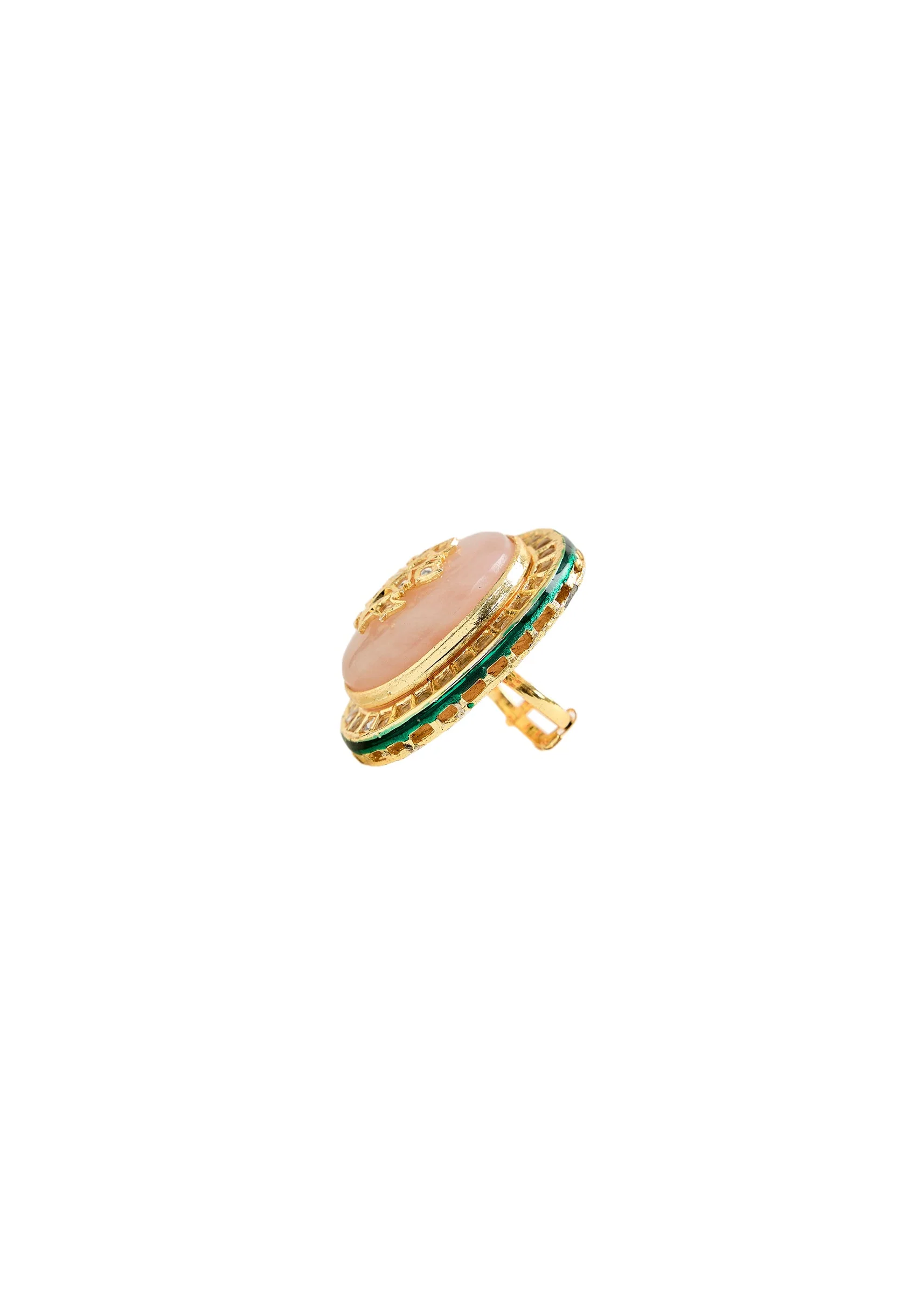 Oversized Kundan Statement Ring - Image 3