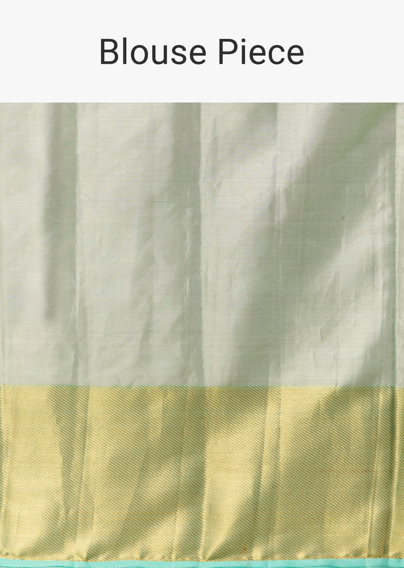 Pastel Green Silk Woven Saree With Geometric Weave - Image 8