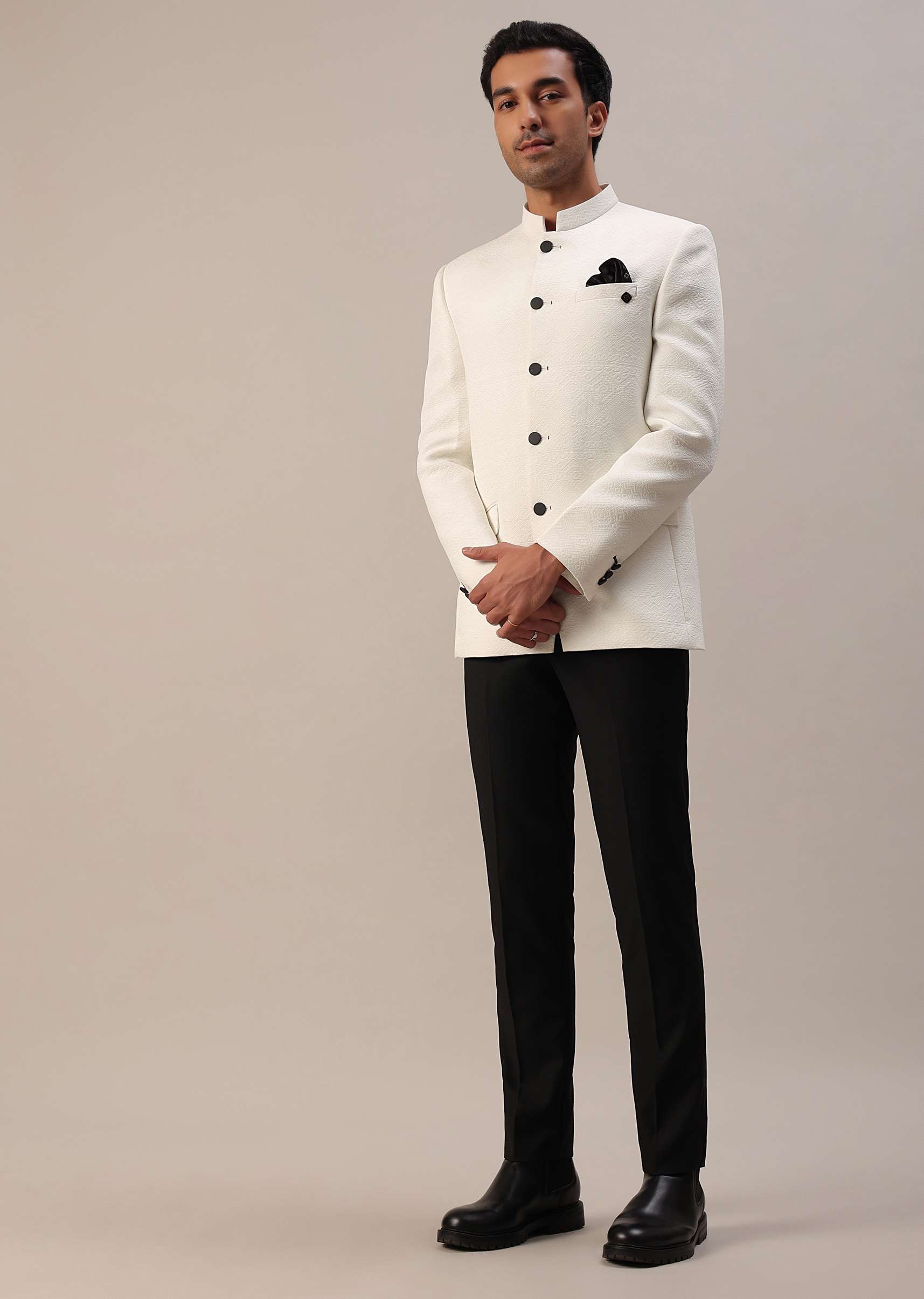 Pearl White Jodhpuri Set - Image 14