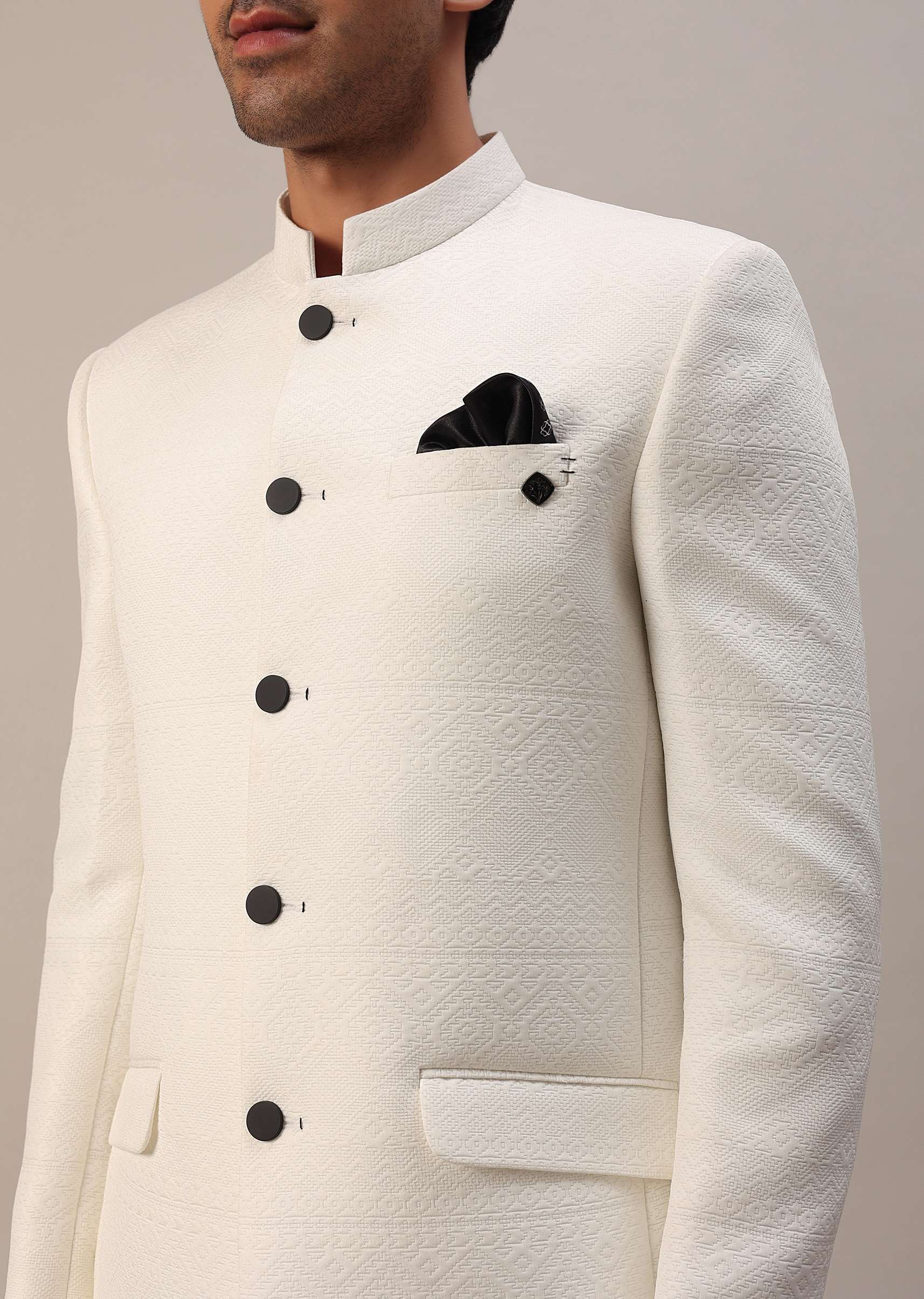 Pearl White Jodhpuri Set - Image 7