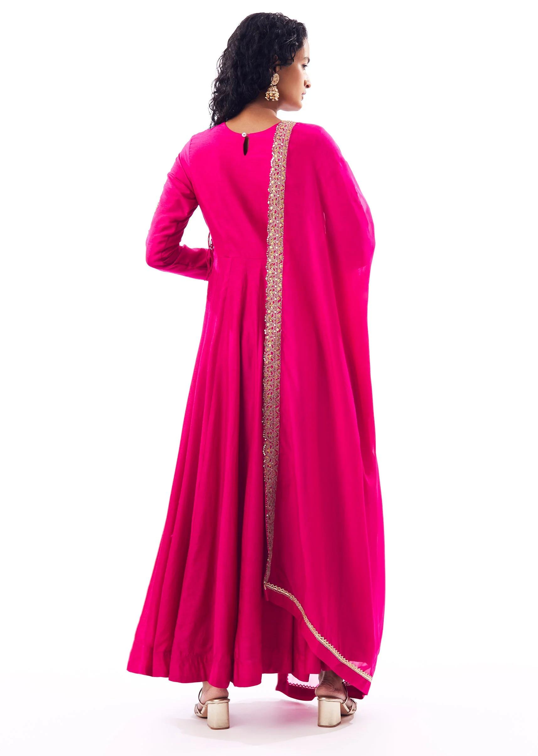 Pink Angarkha Anarkali - Image 5