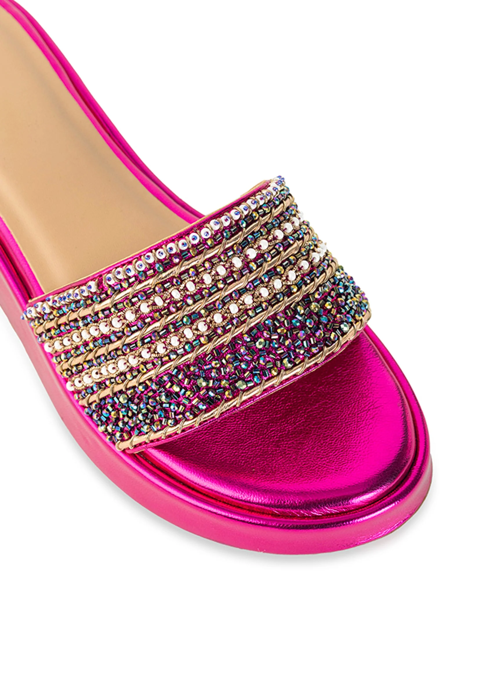 Pink Bead Hand Embellished Heels - Image 3