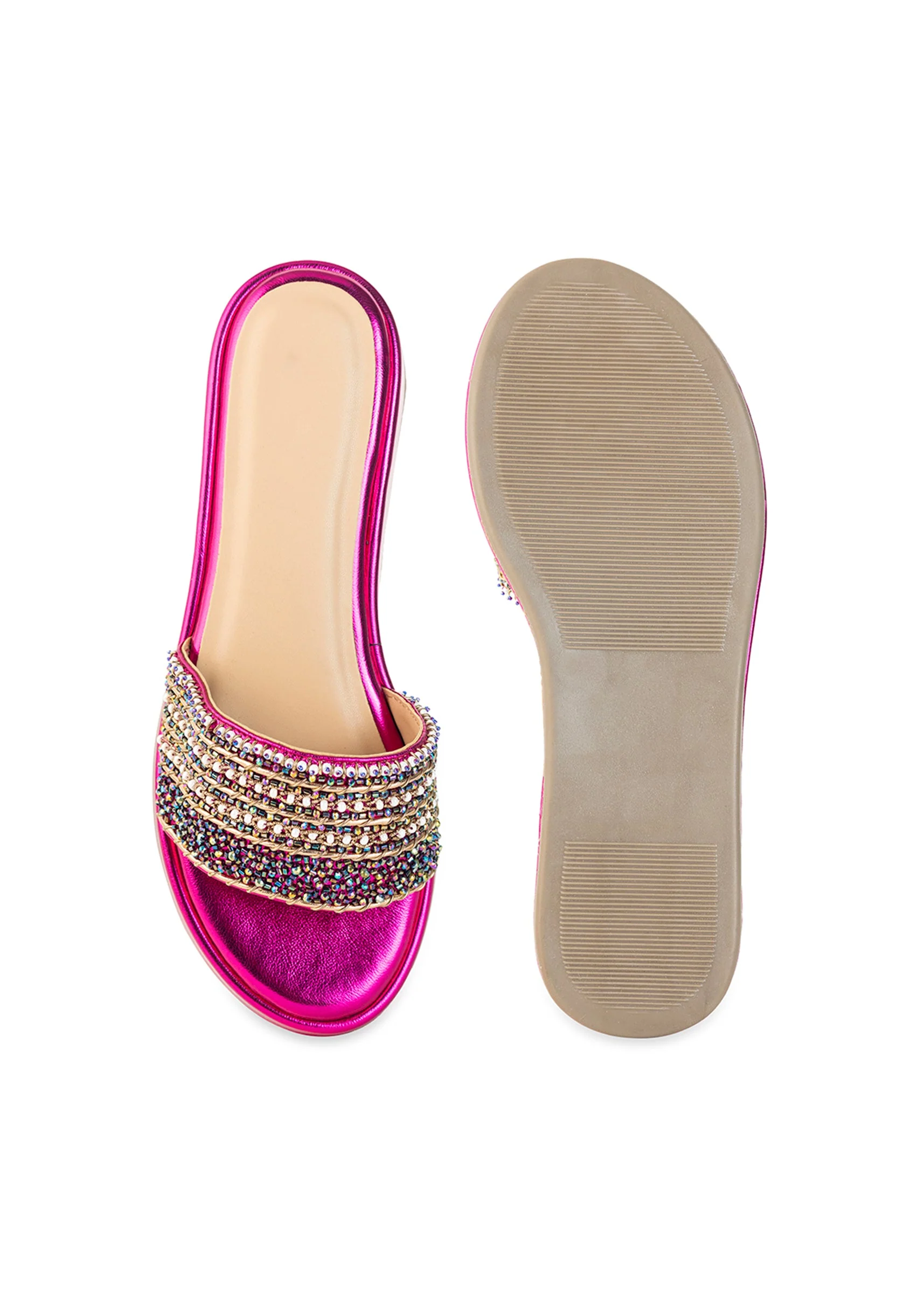 Pink Bead Hand Embellished Heels - Image 4