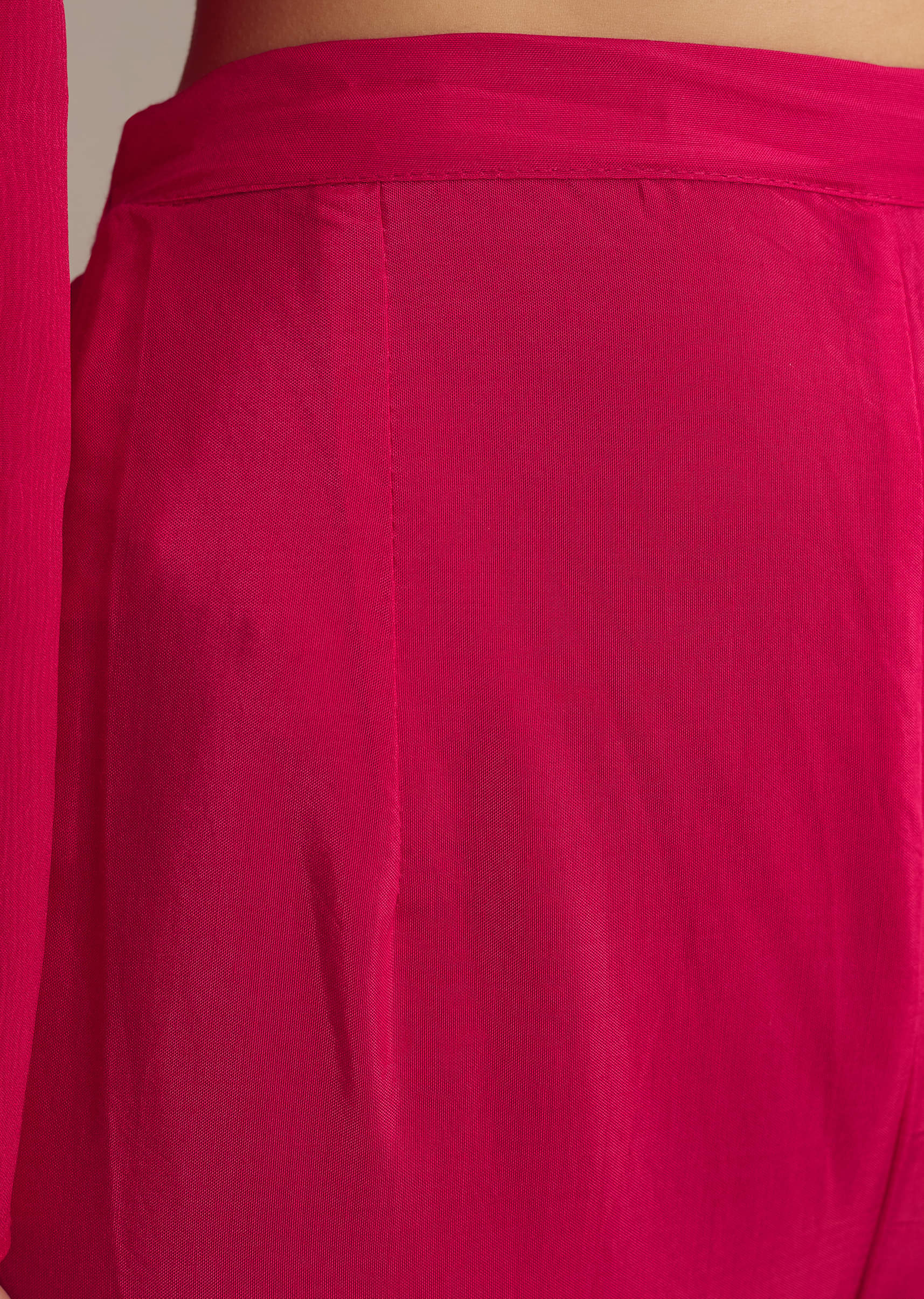 Pink Chinon Anarkali Suit With Zari Work - Image 6