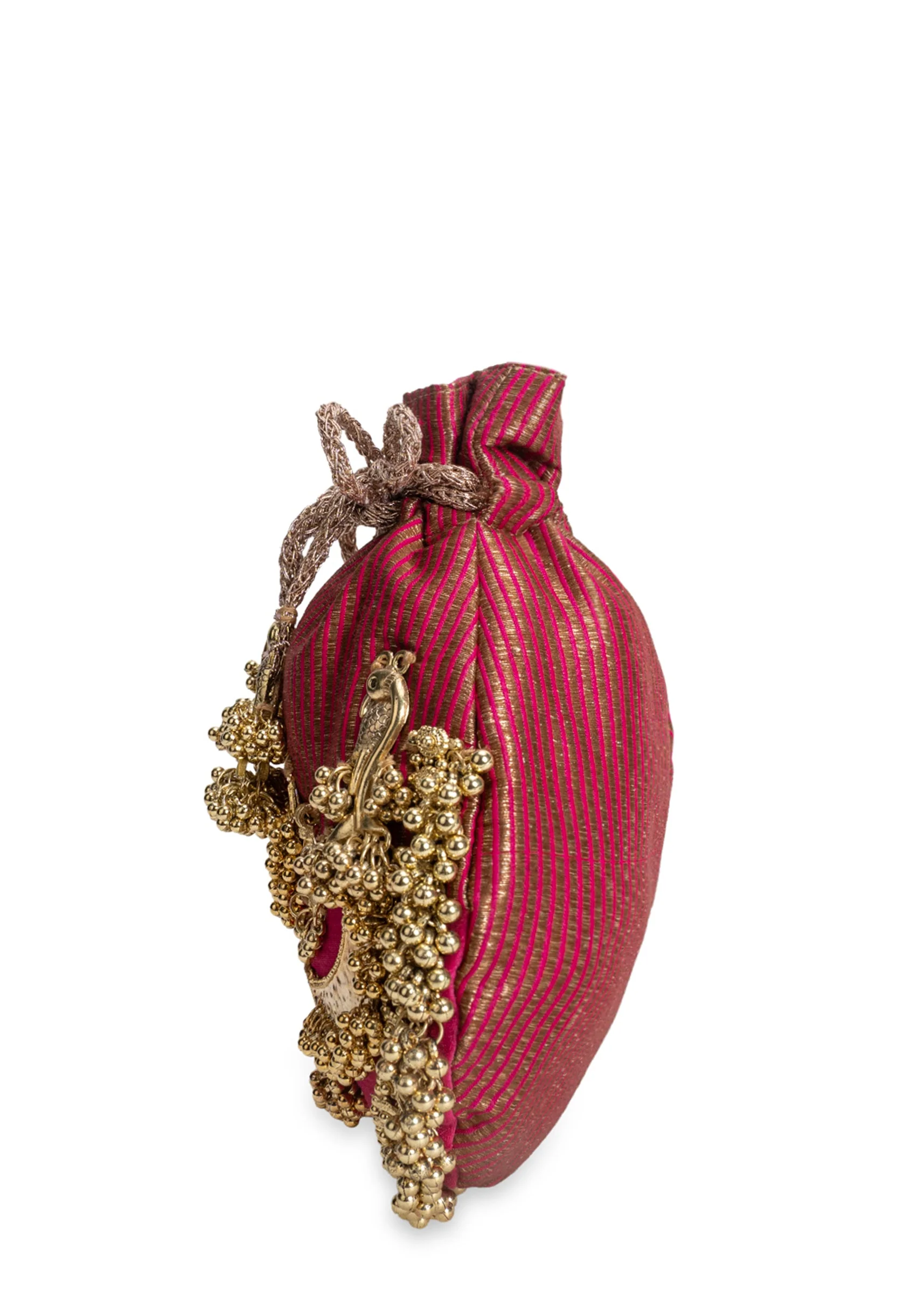 Pink Cotton Potli Bag - Image 5