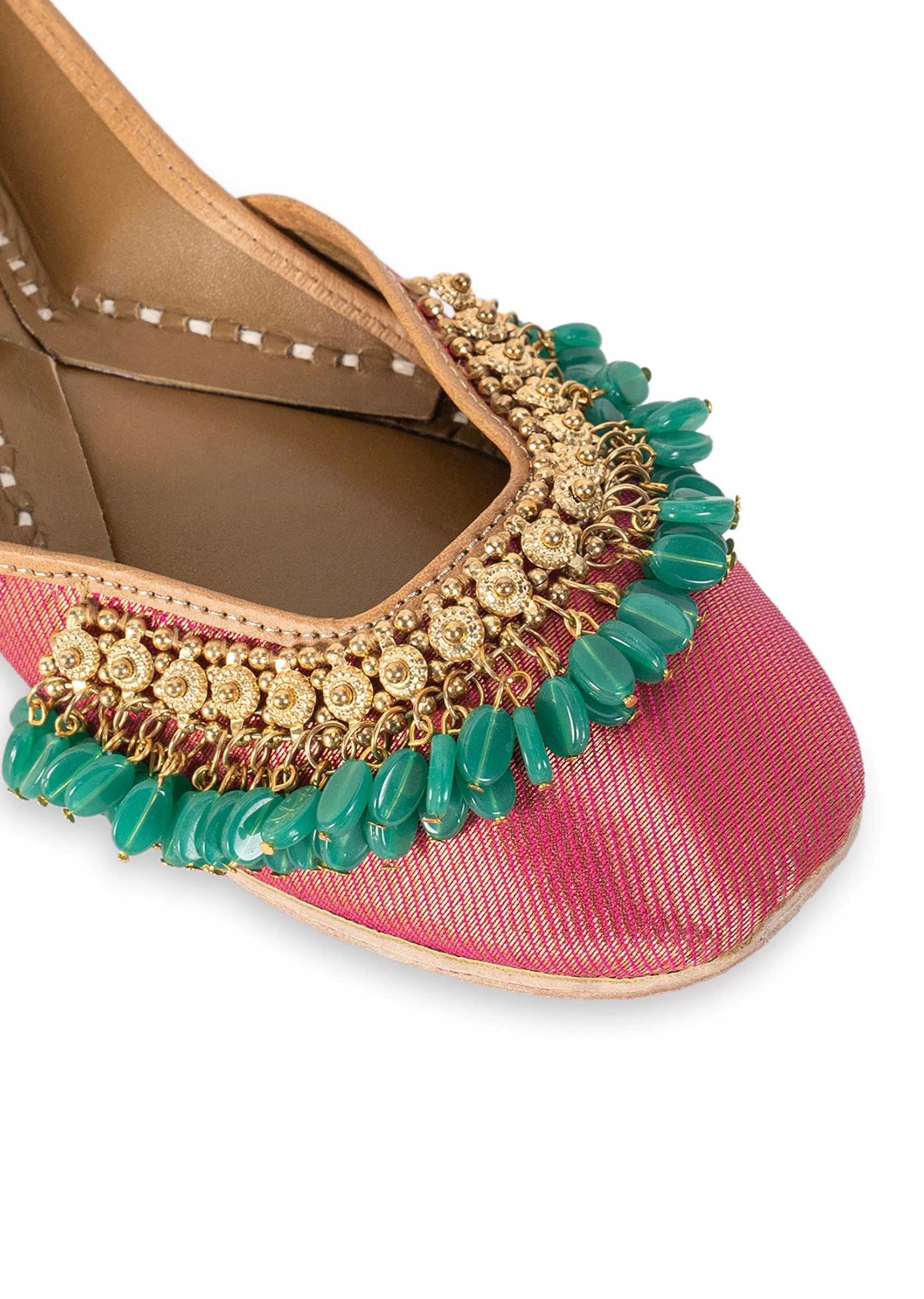 Pink Embellished Jutti - Image 3