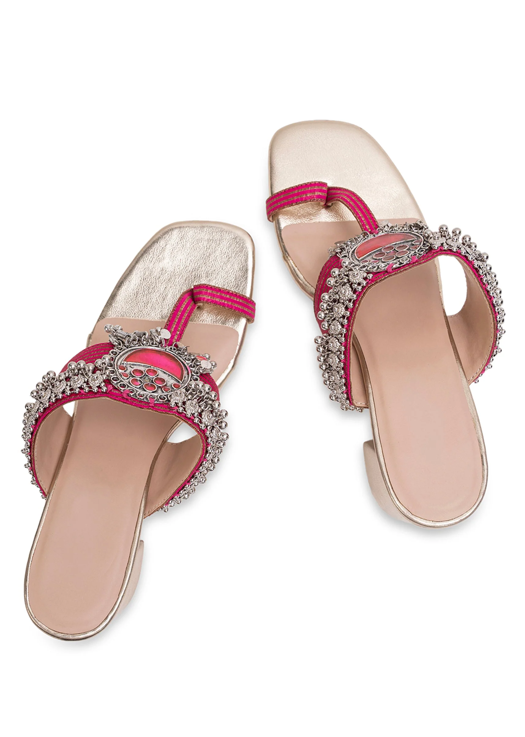 Pink Embellished Kolhapuri - Image 2