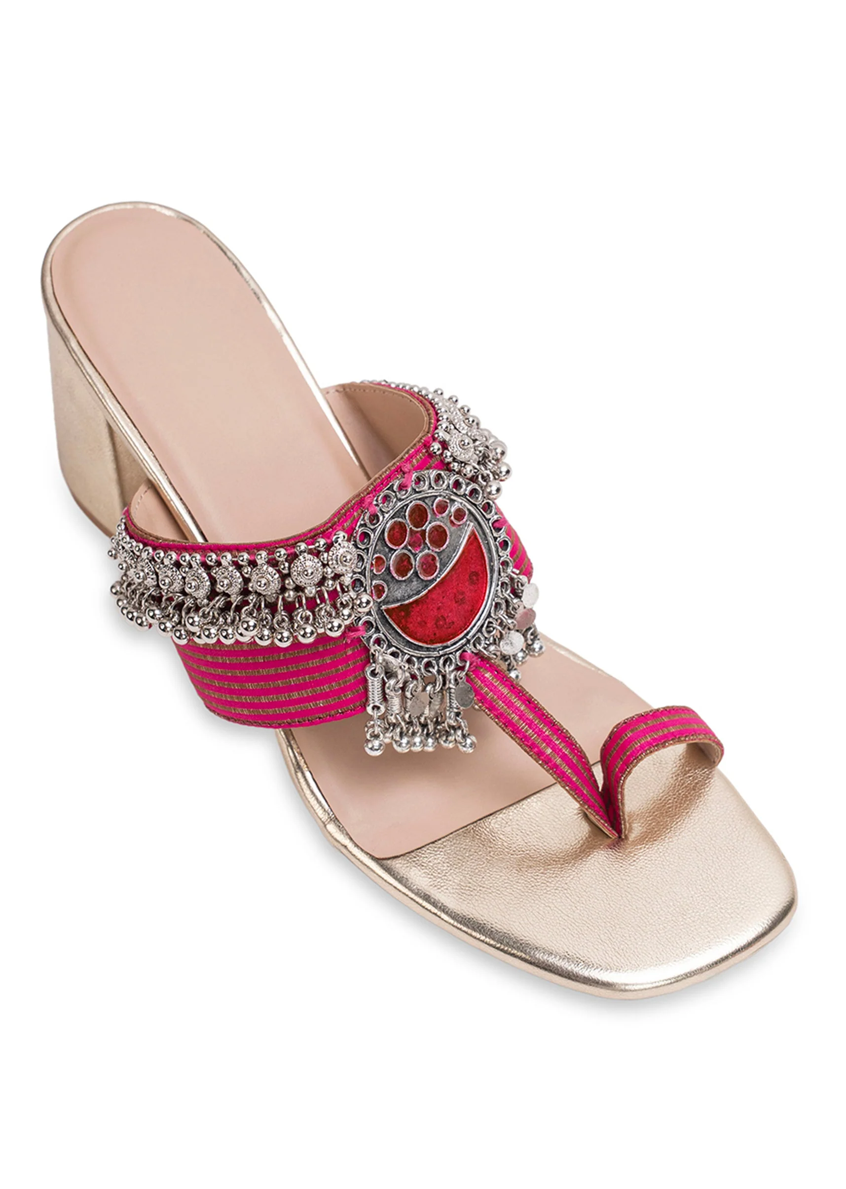 Pink Embellished Kolhapuri - Image 5