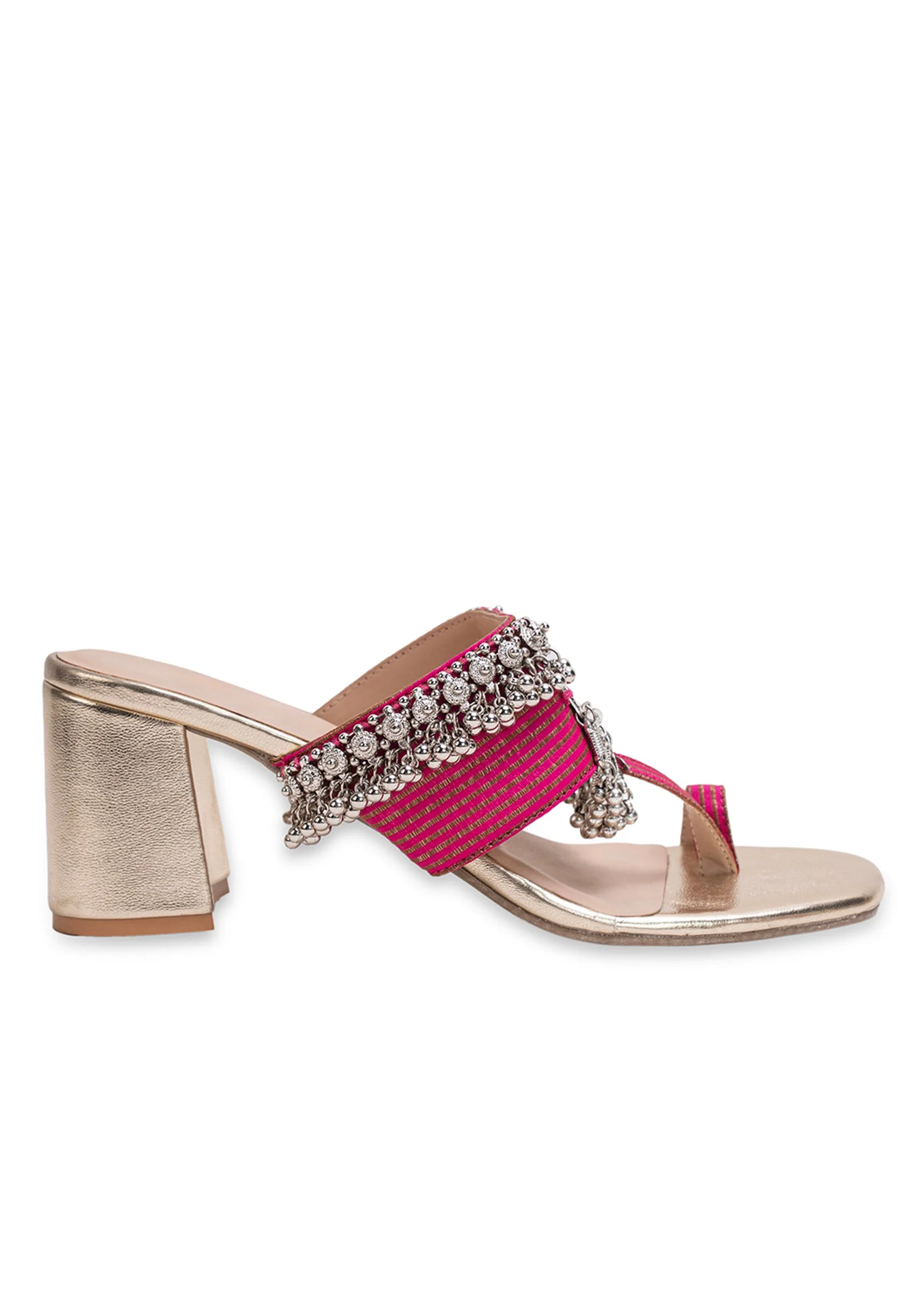 Pink Embellished Kolhapuri - Image 6