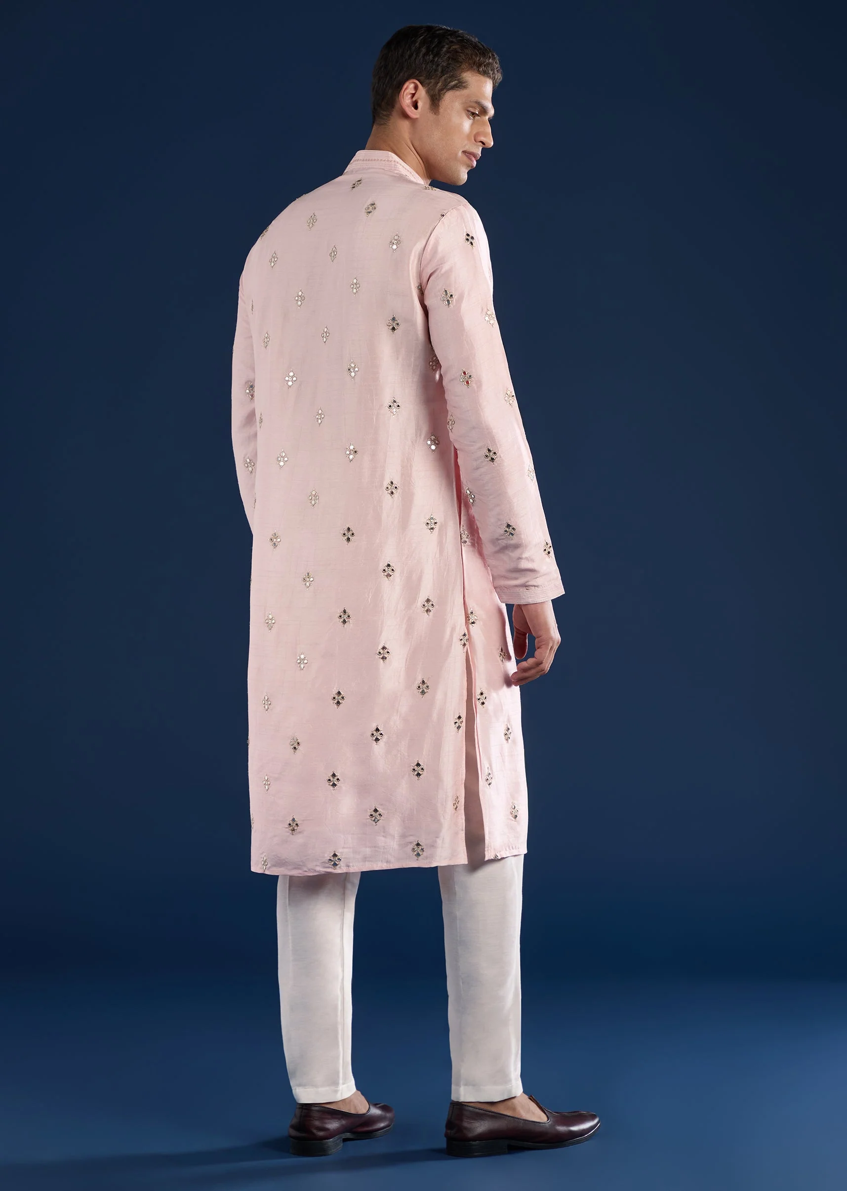 Pink Embellished Kurta Set - Image 5