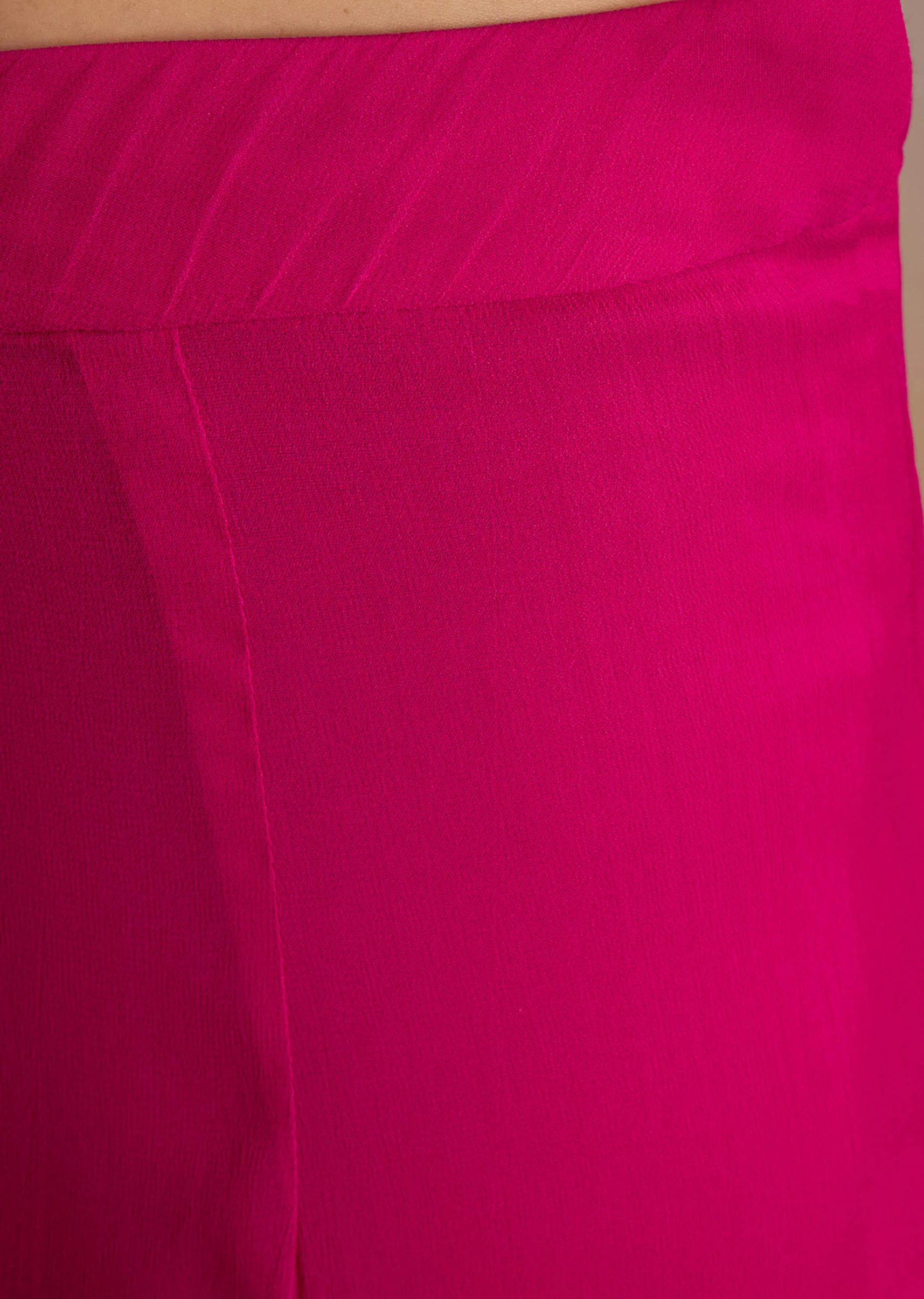Pink Georgette Indo Western Set With Zari And Sequins Work - Image 6
